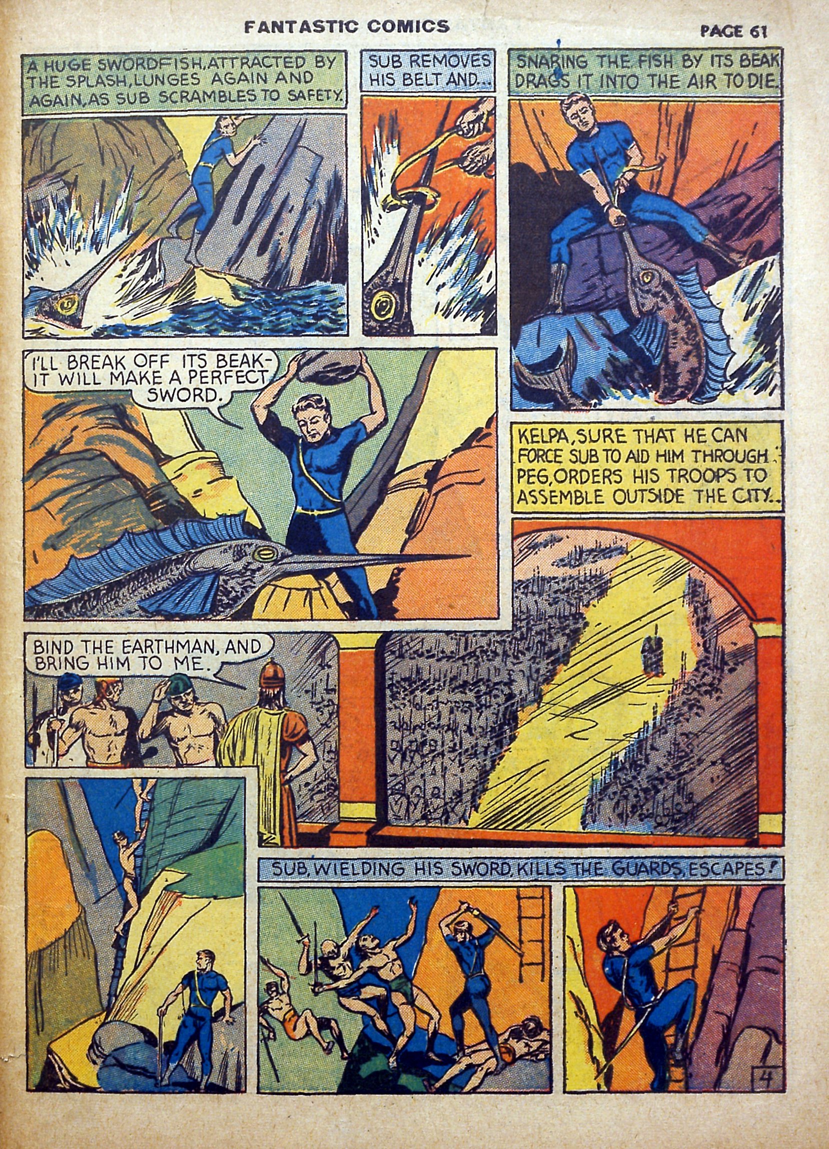 Read online Fantastic Comics comic -  Issue #5 - 62