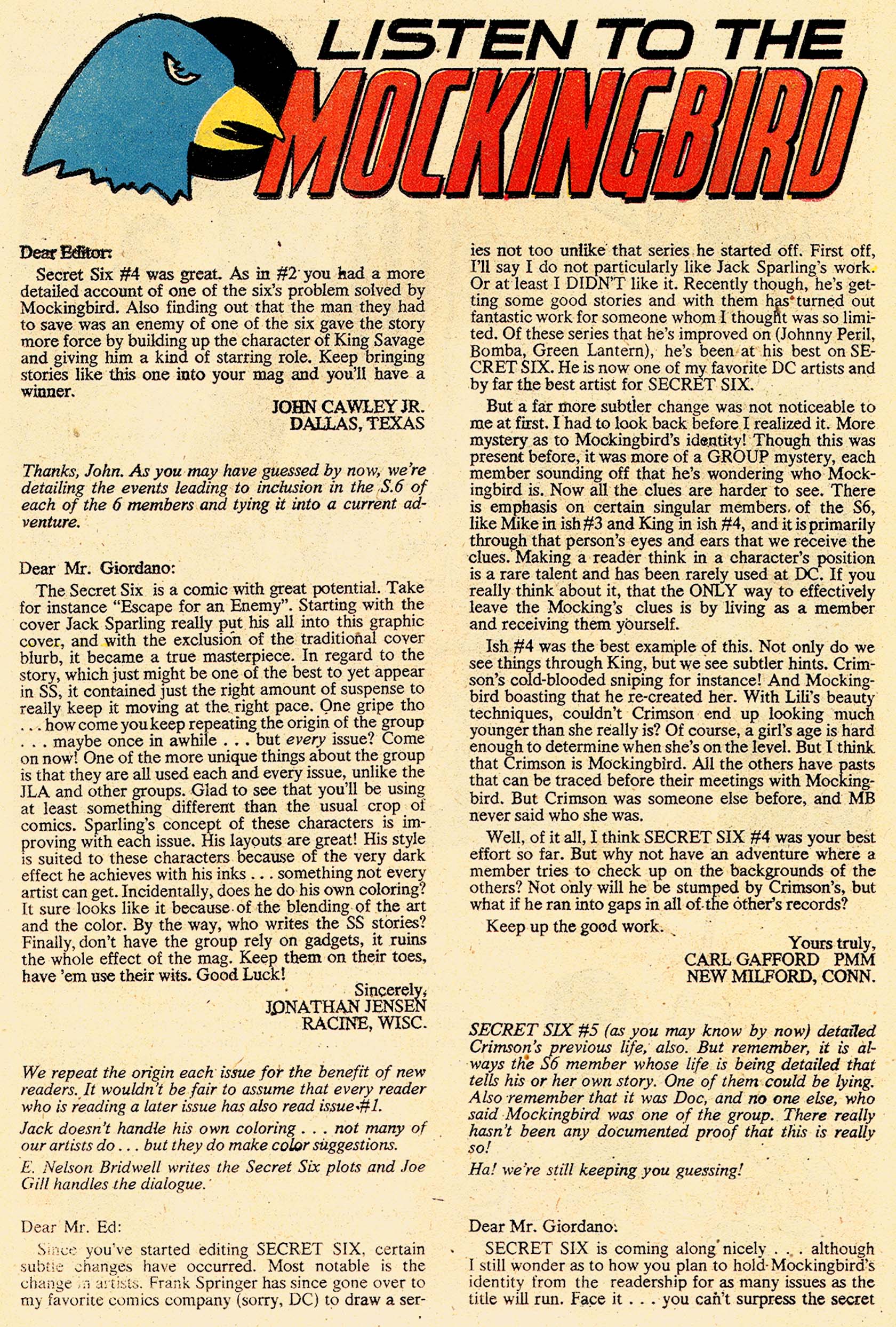 Read online Secret Six (1968) comic -  Issue #6 - 14