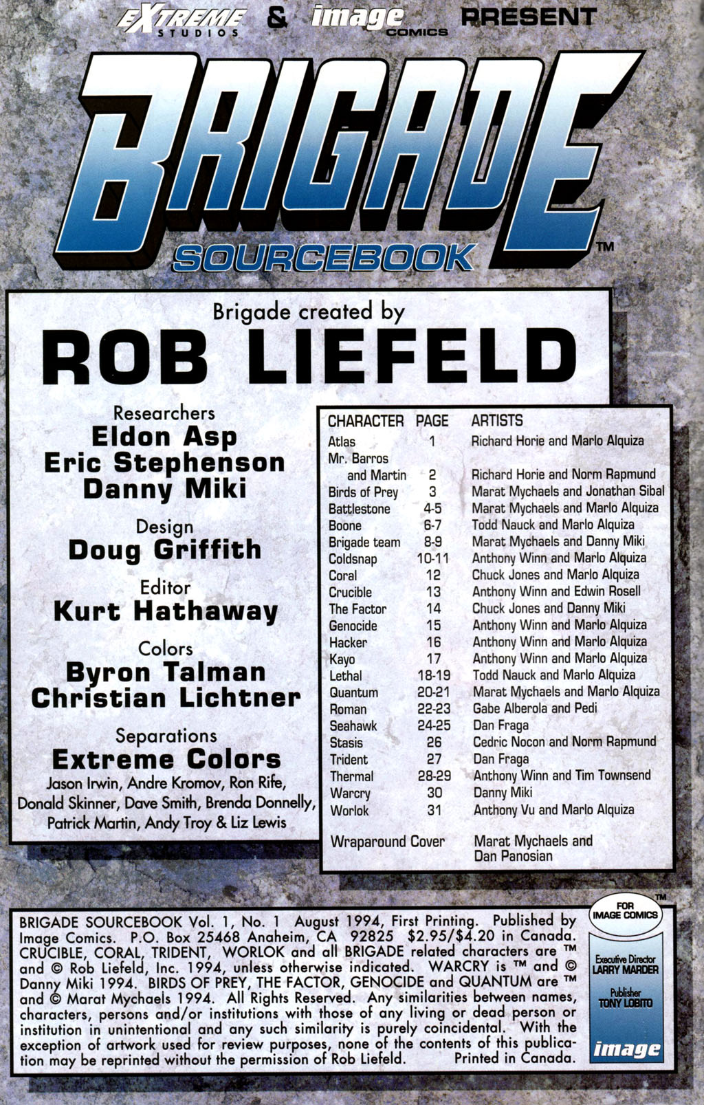 Read online Brigade Sourcebook comic -  Issue # Full - 2