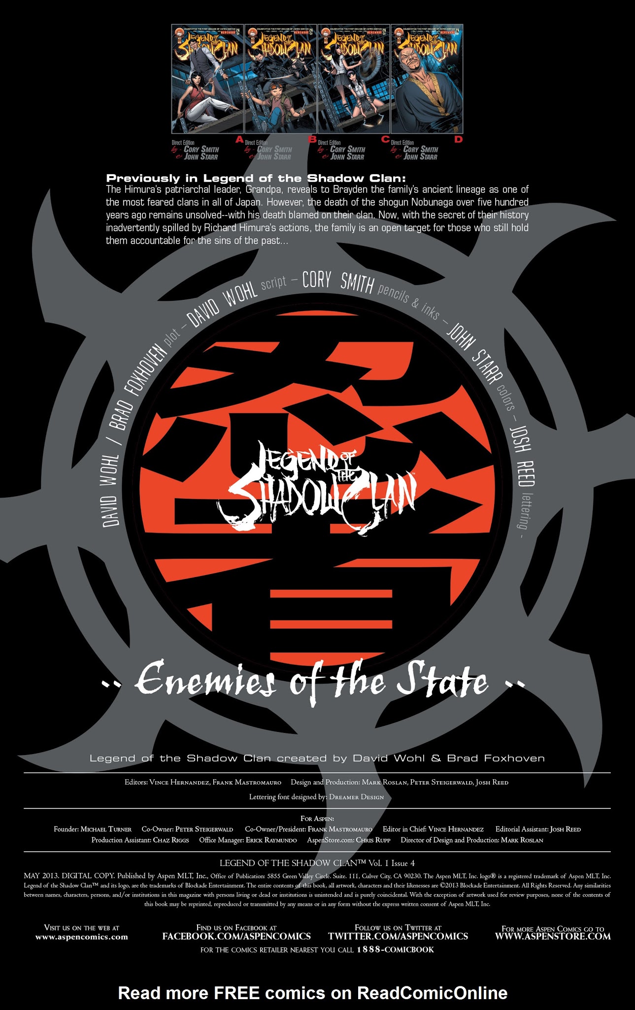 Read online Legend of the Shadow Clan comic -  Issue #4 - 5