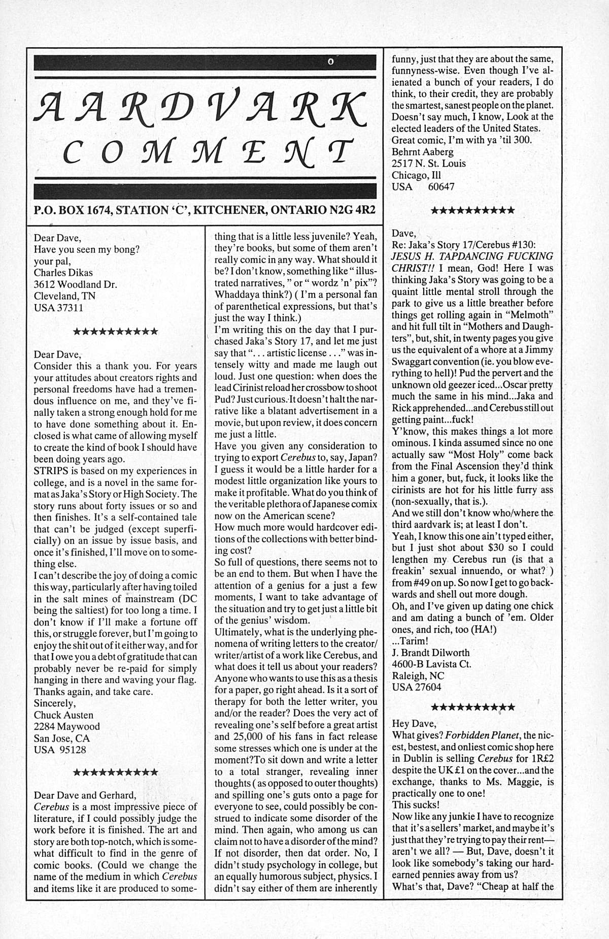 Read online Cerebus comic -  Issue #134 - 23