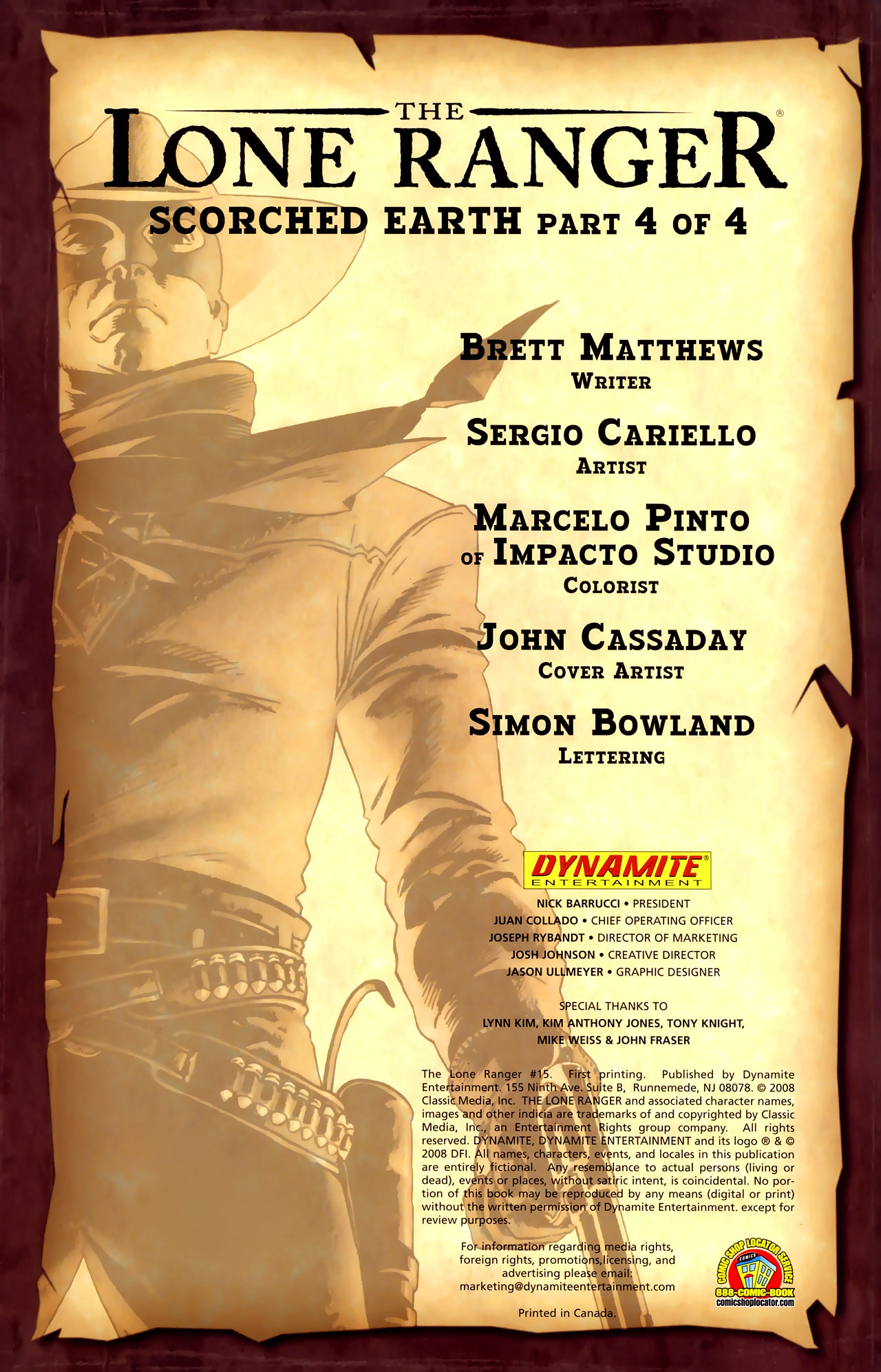 Read online The Lone Ranger (2006) comic -  Issue #15 - 2