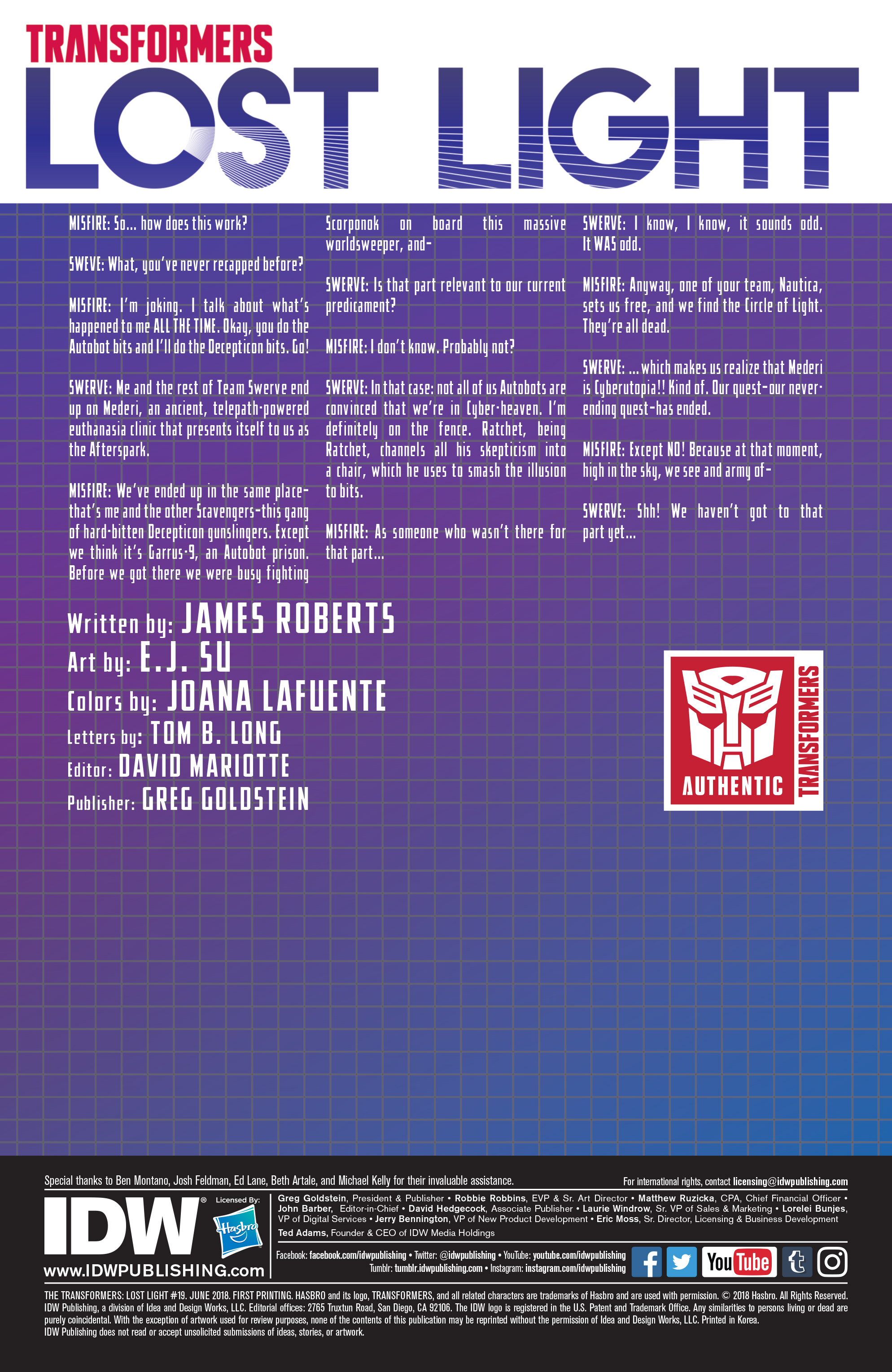 Read online The Transformers: Lost Light comic -  Issue #19 - 2