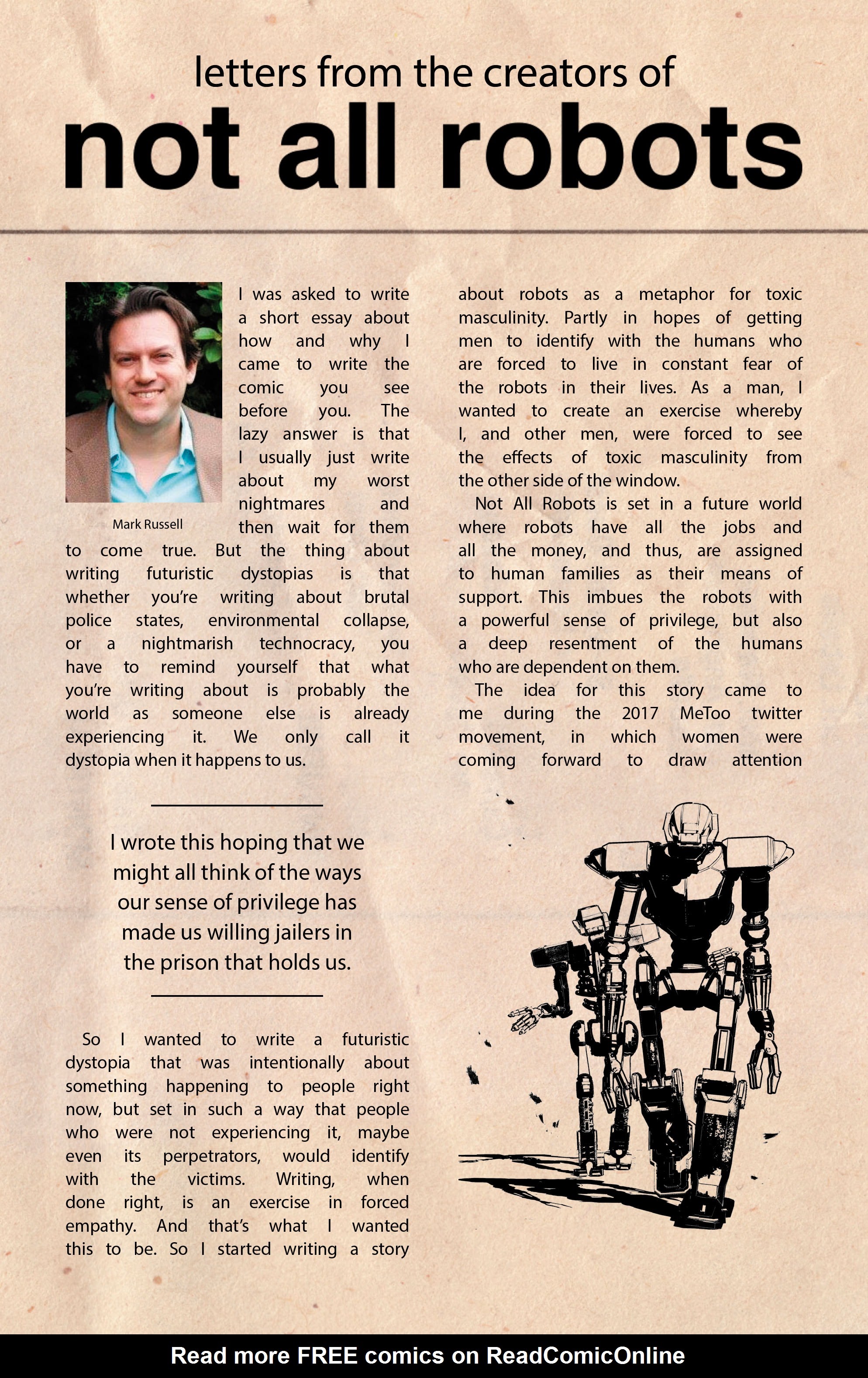 Read online Not All Robots comic -  Issue #1 - 23