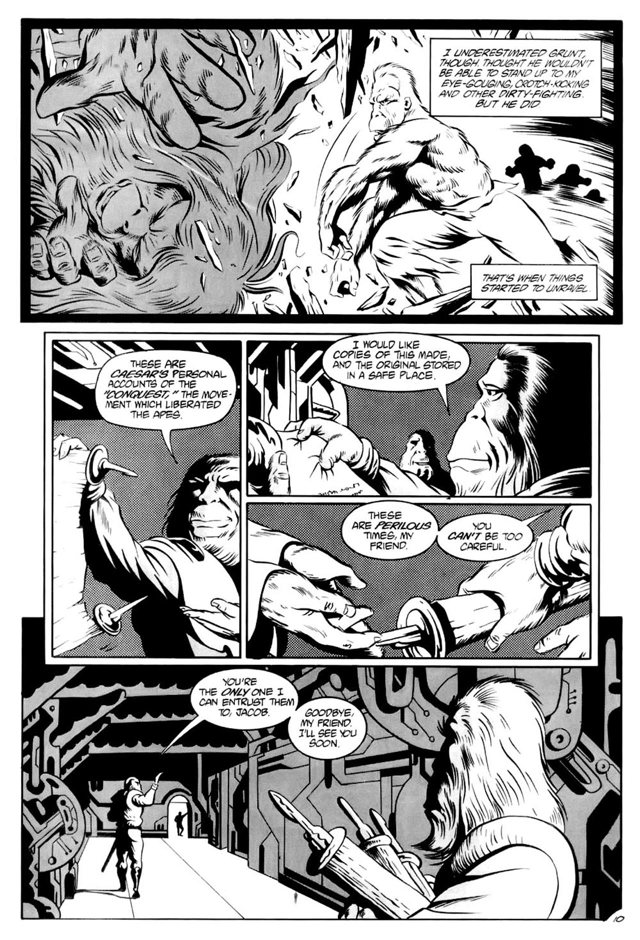 Read online Planet of the Apes (1990) comic -  Issue #7 - 12