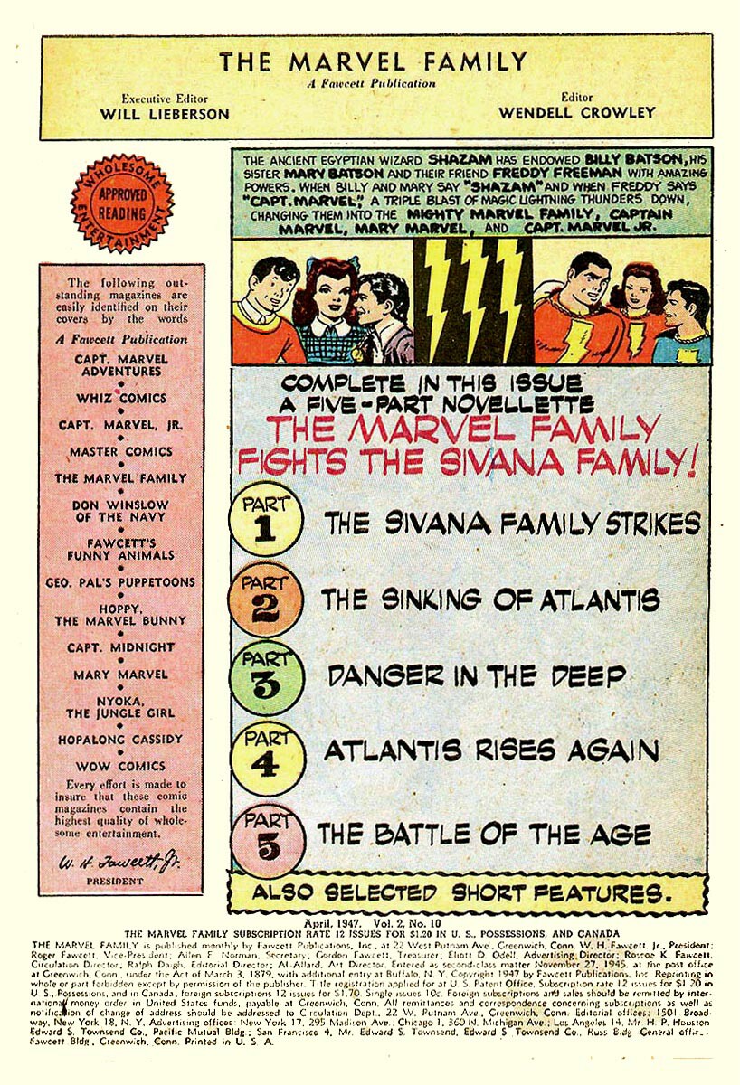 Read online The Marvel Family comic -  Issue #10 - 3