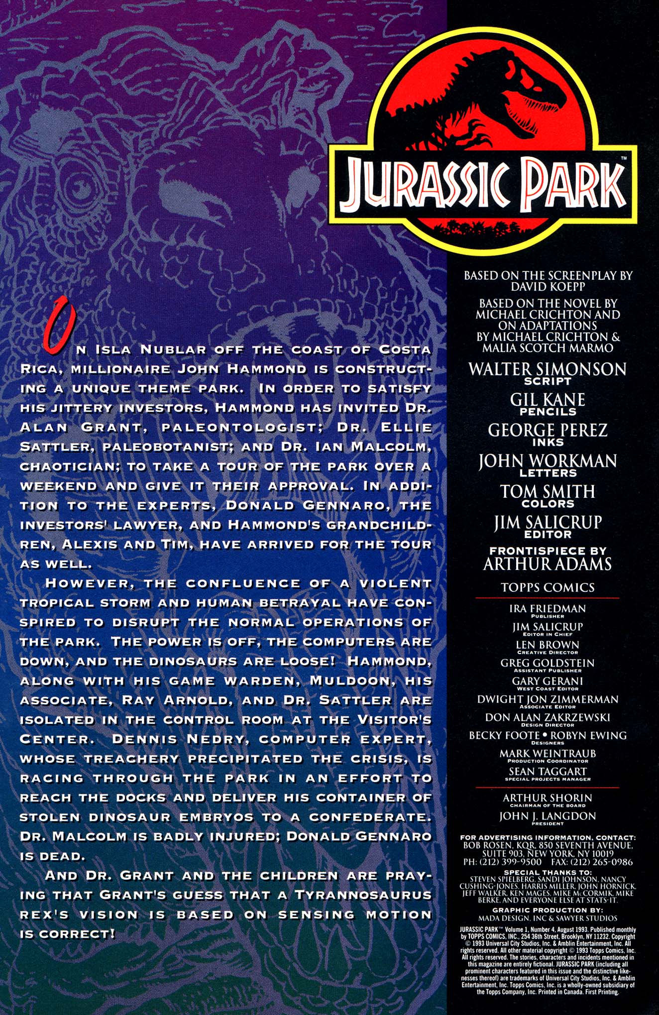 Read online Jurassic Park (1993) comic -  Issue #4 - 2