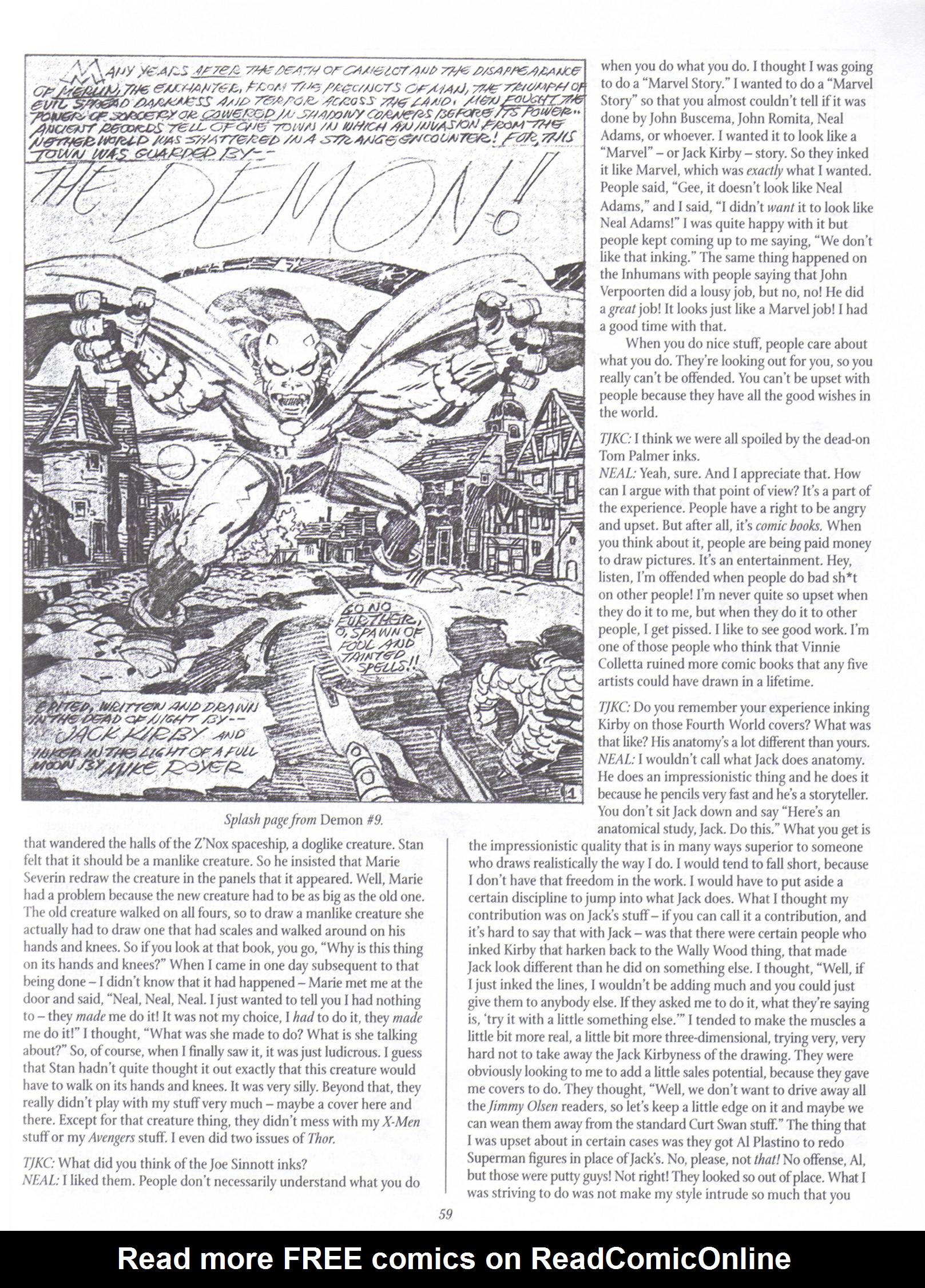 Read online The Jack Kirby Collector comic -  Issue #17 - 58