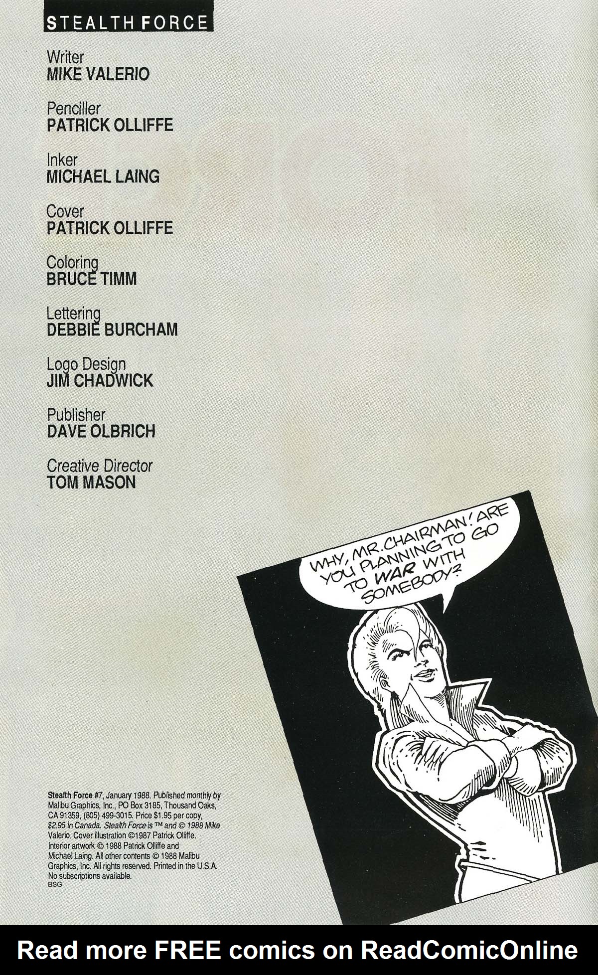 Read online Stealth Force comic -  Issue #7 - 2