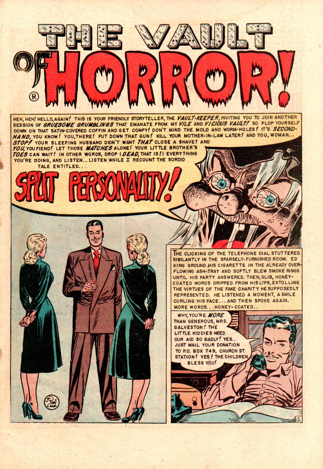 Read online The Vault of Horror (1950) comic -  Issue #30 - 4