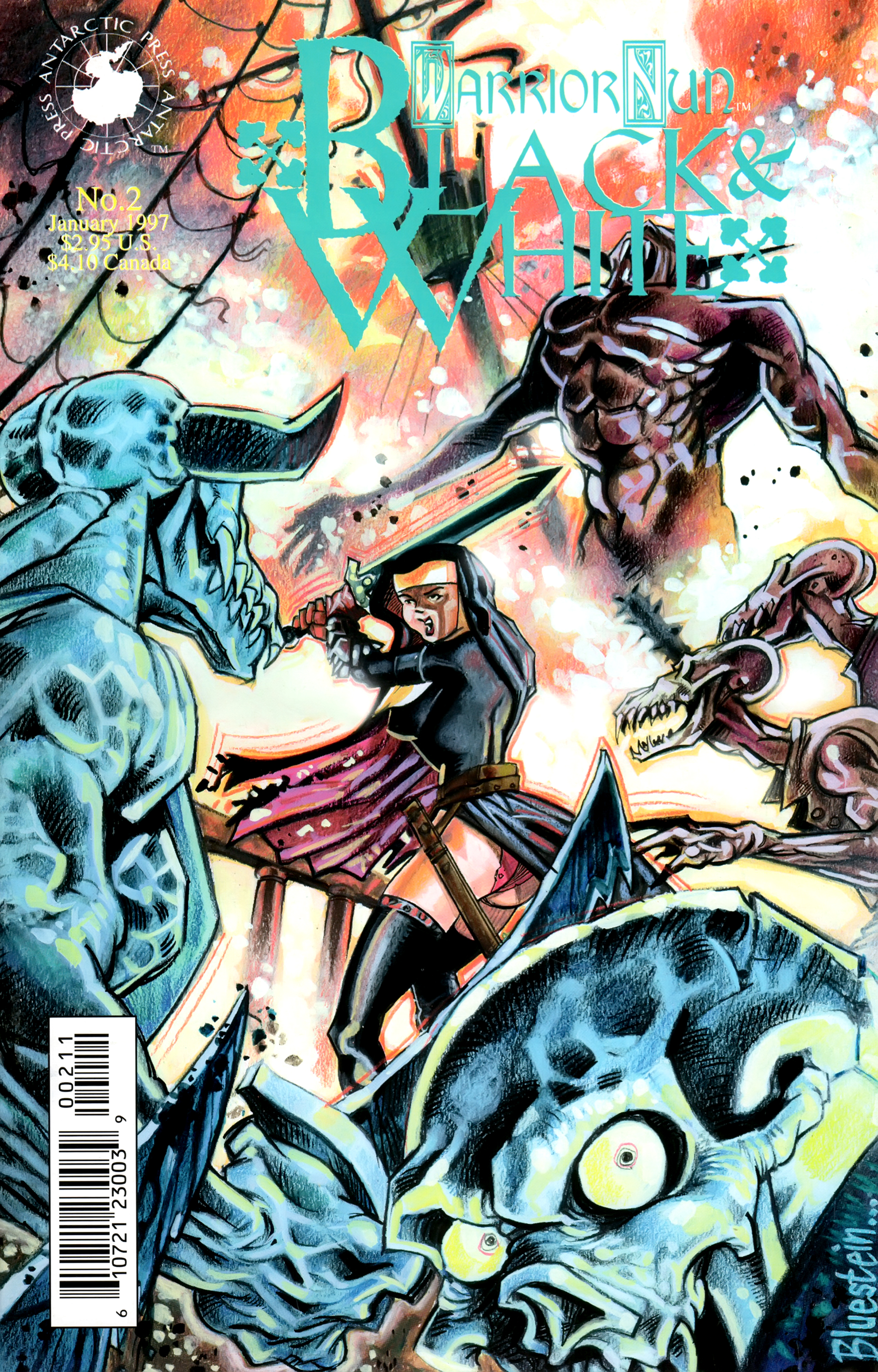 Read online Warrior Nun: Black & White comic -  Issue #2 - 1