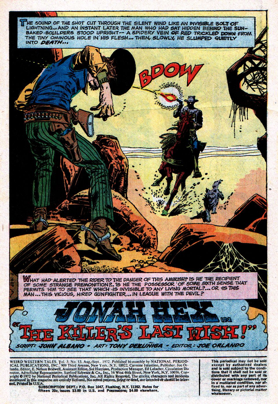 Read online Weird Western Tales (1972) comic -  Issue #13 - 3