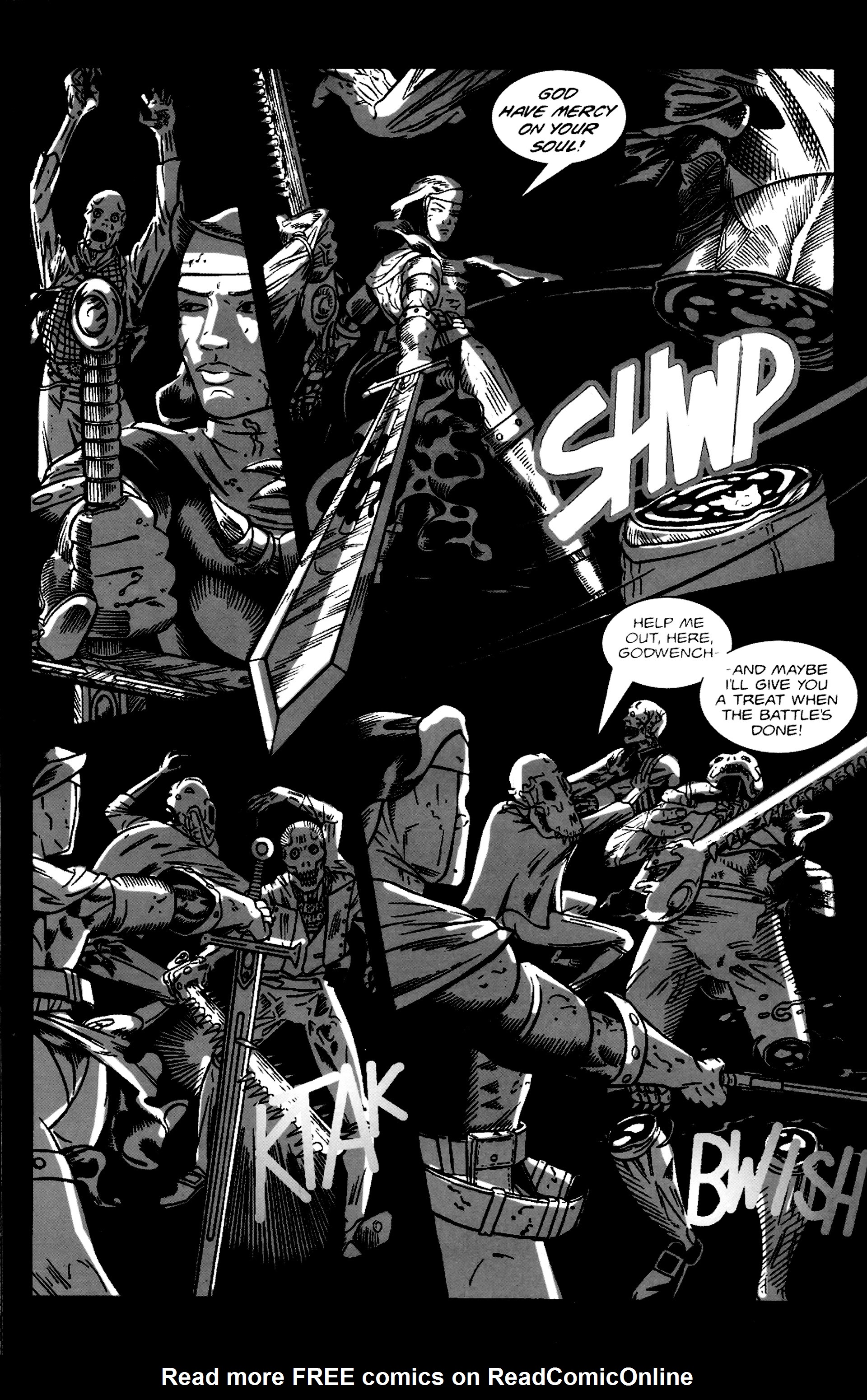 Read online Warrior Nun: Black & White comic -  Issue #1 - 16