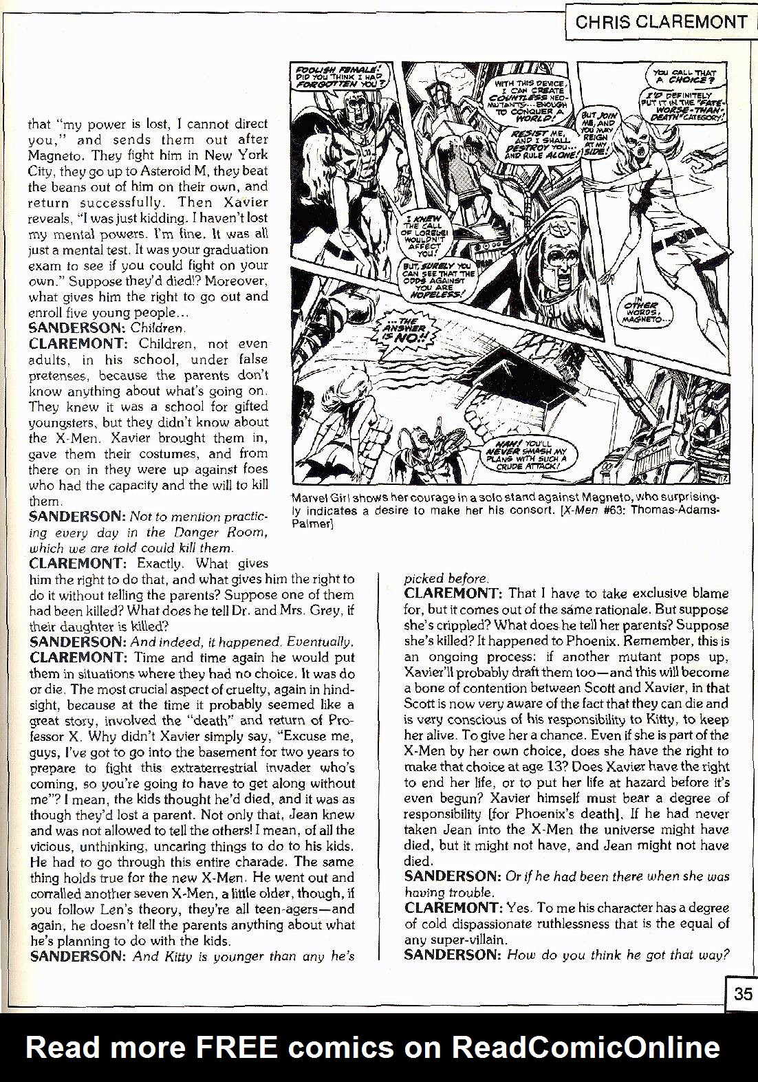 Read online The X-Men Companion comic -  Issue #2 - 35