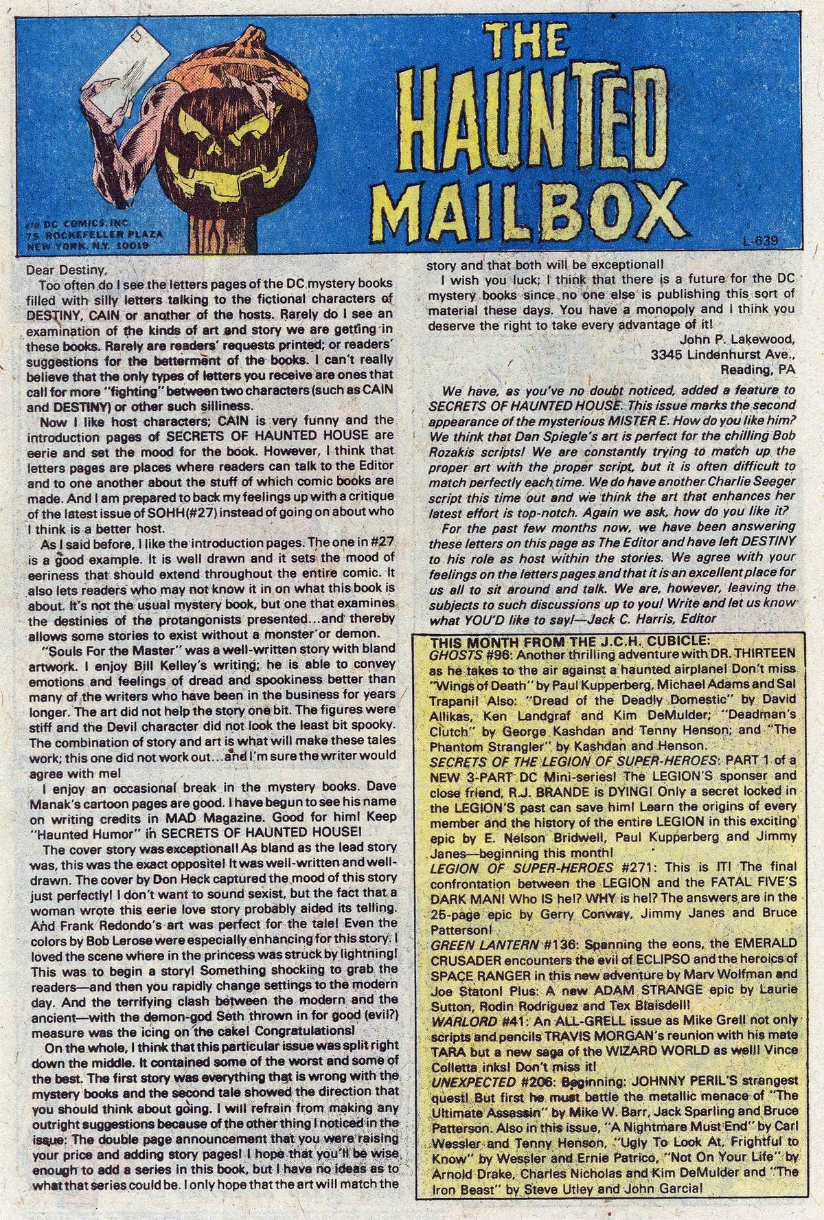 Read online Secrets of Haunted House comic -  Issue #32 - 34