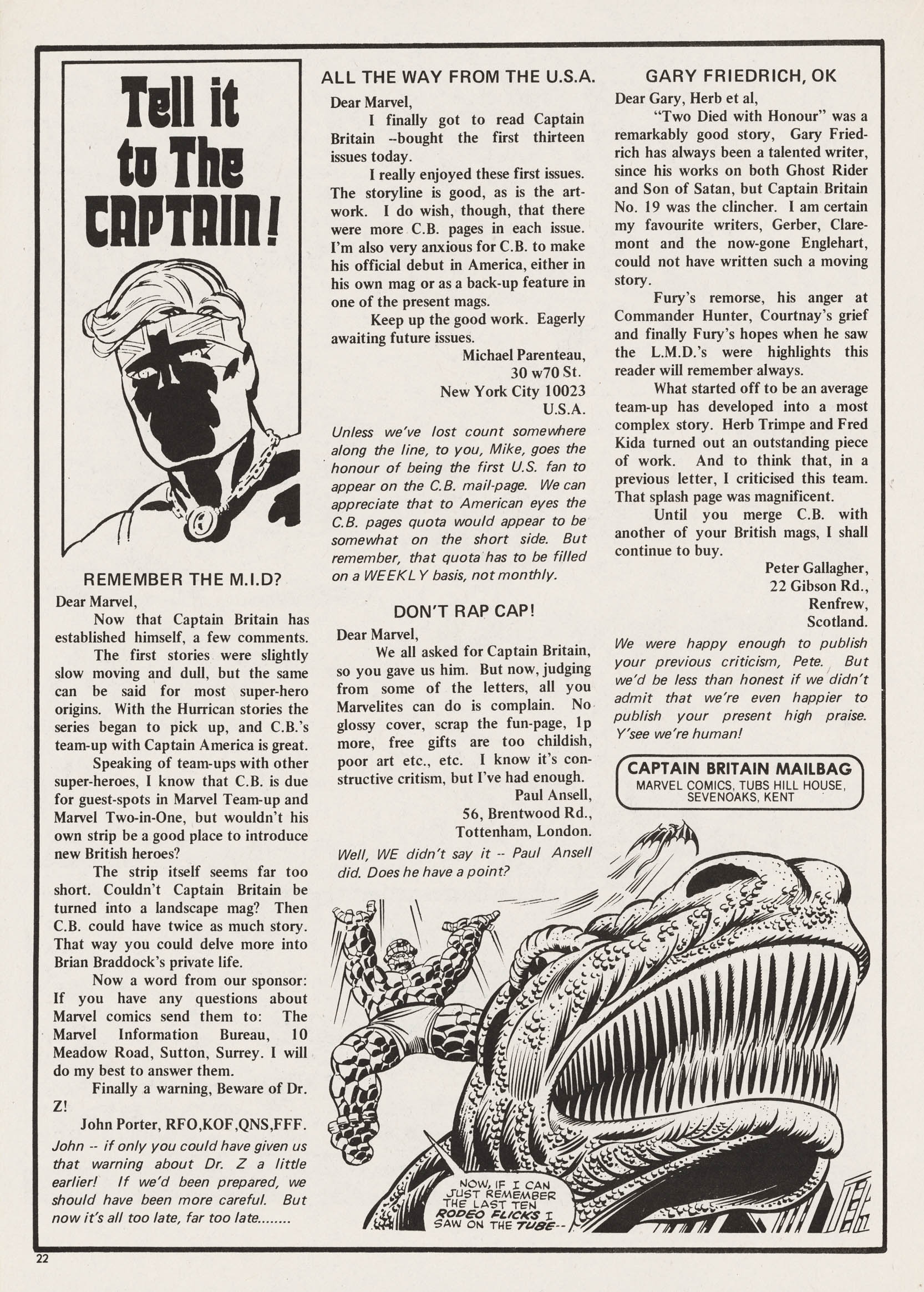 Read online Captain Britain (1976) comic -  Issue #29 - 22