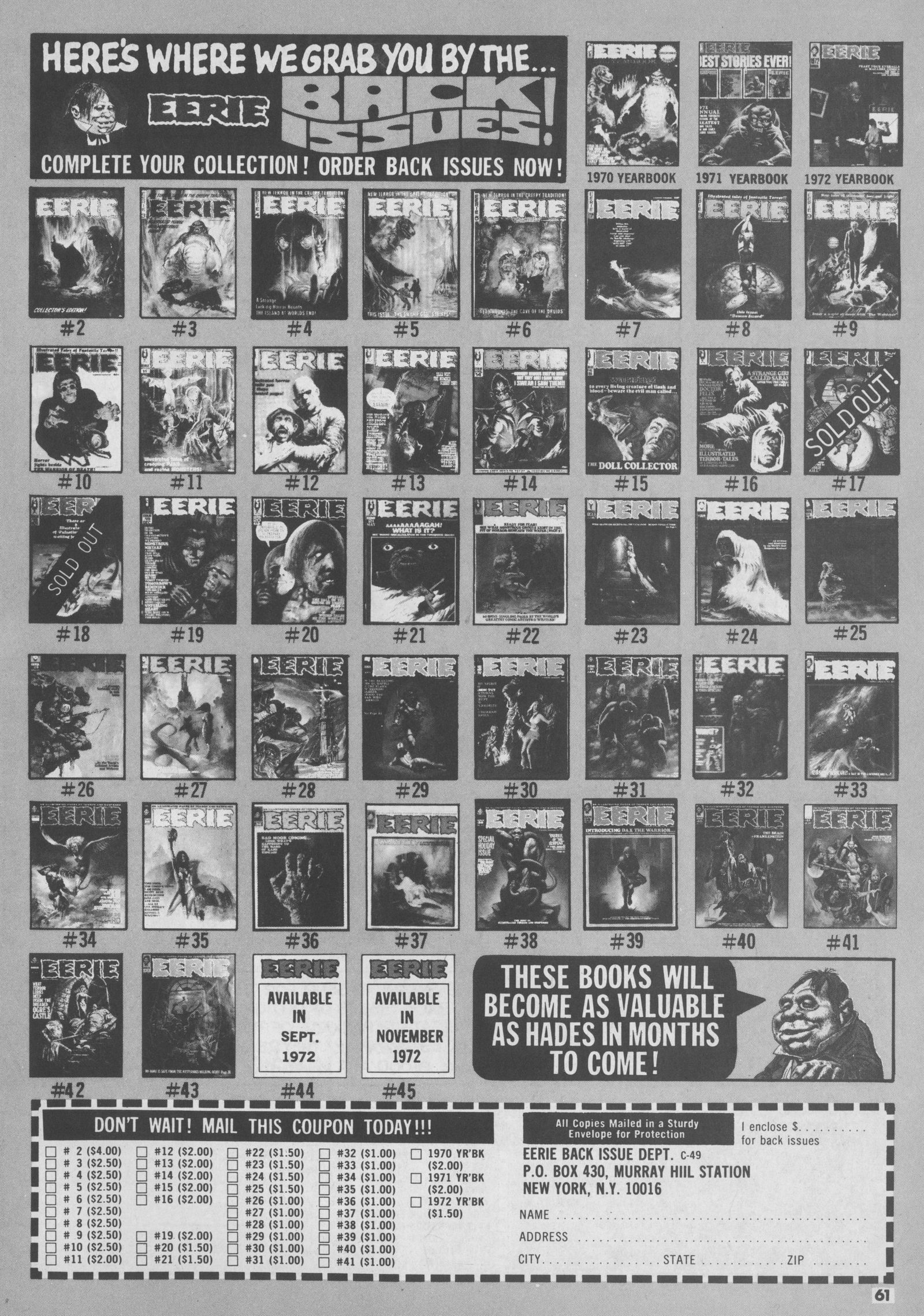 Read online Creepy (1964) comic -  Issue #49 - 61