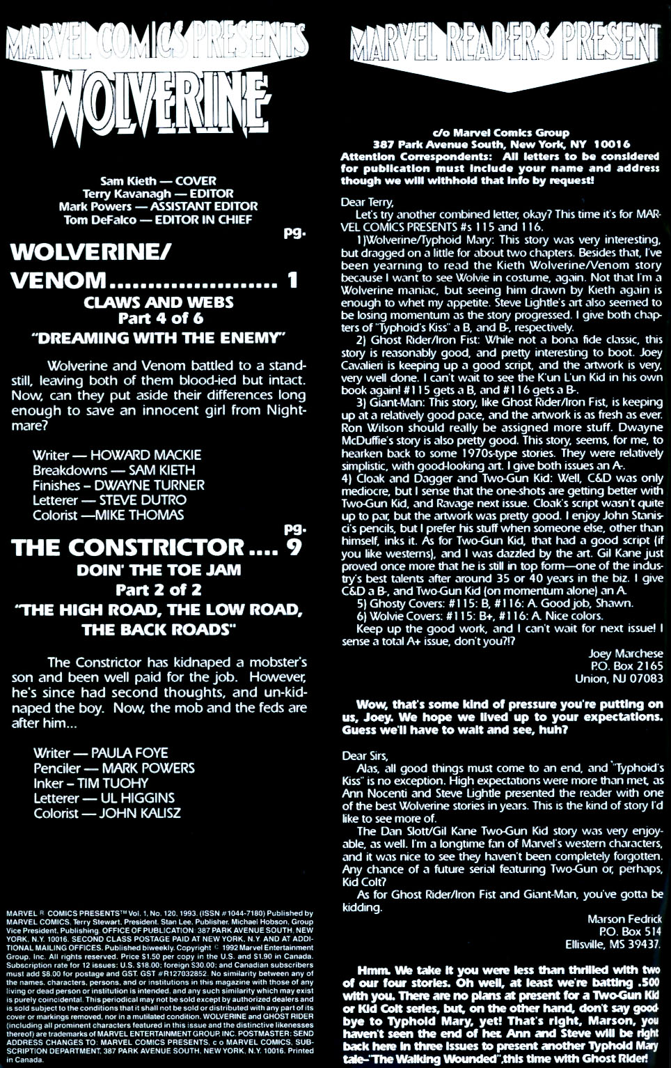 Read online Marvel Comics Presents (1988) comic -  Issue #120 - 2