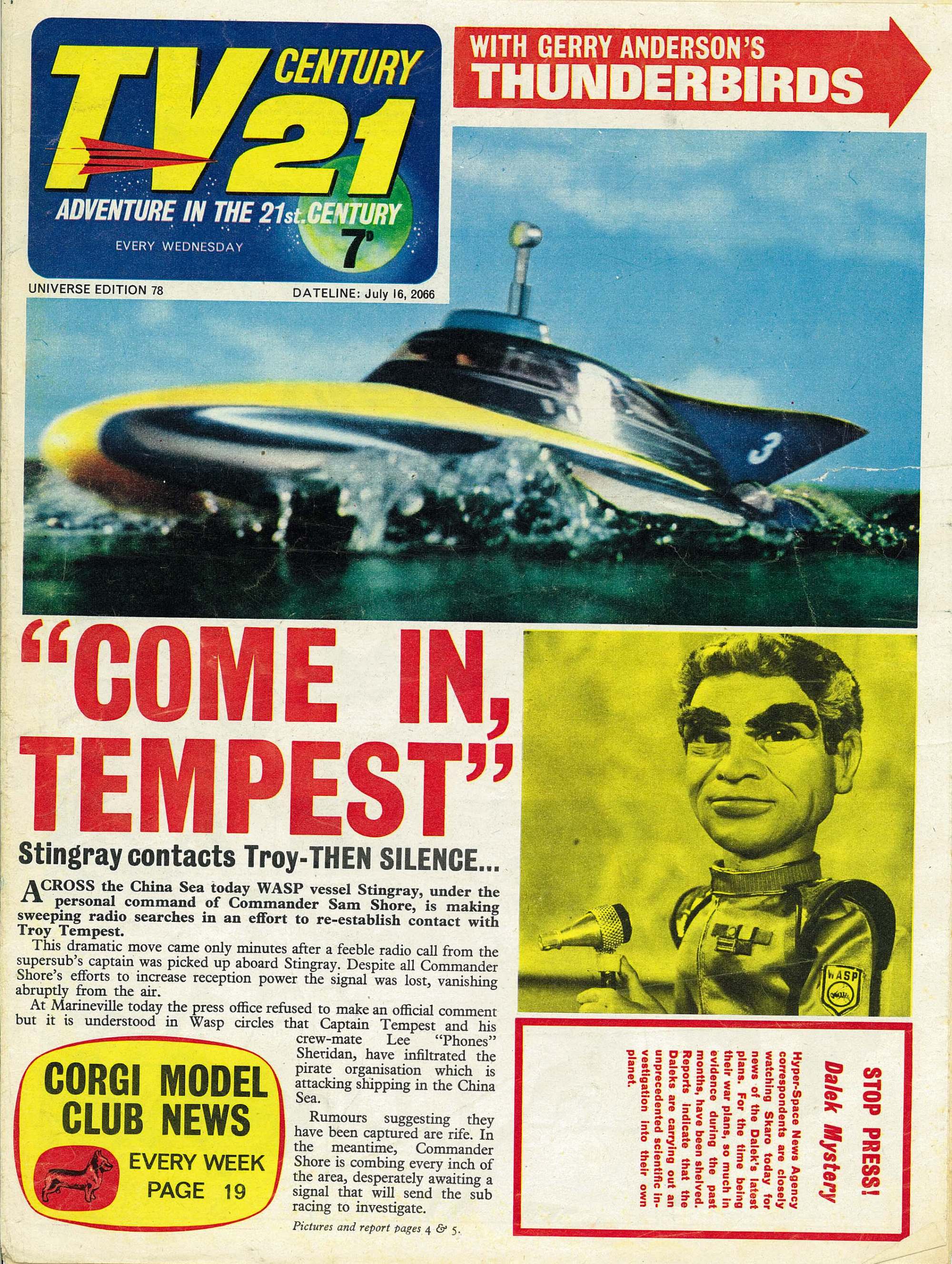 Read online TV Century 21 (TV 21) comic -  Issue #78 - 1