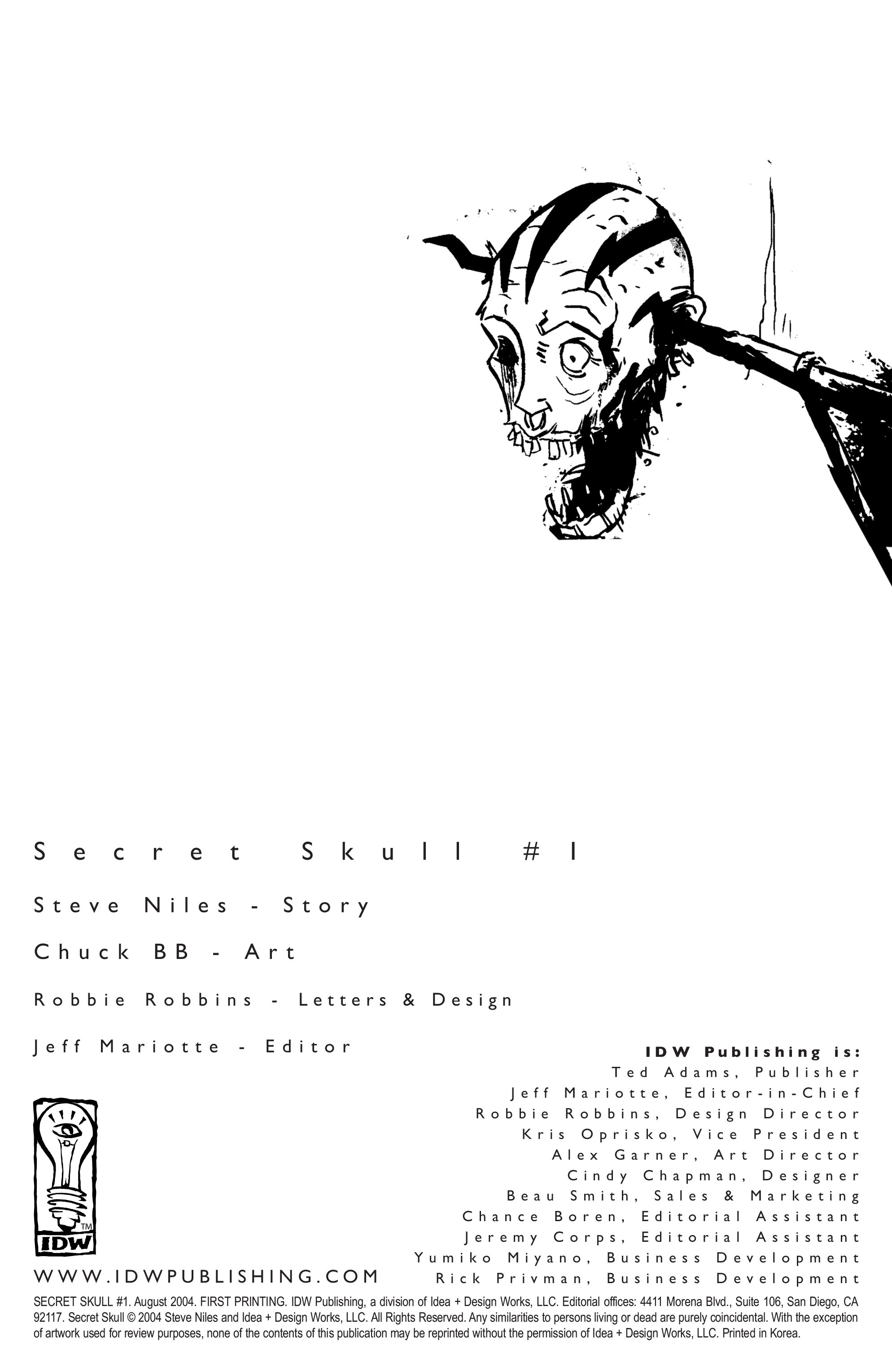 Read online Secret Skull comic -  Issue #1 - 2