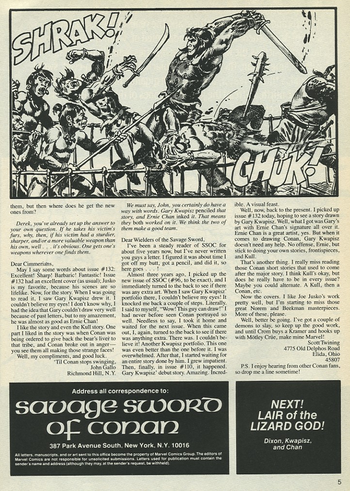 Read online The Savage Sword Of Conan comic -  Issue #137 - 5