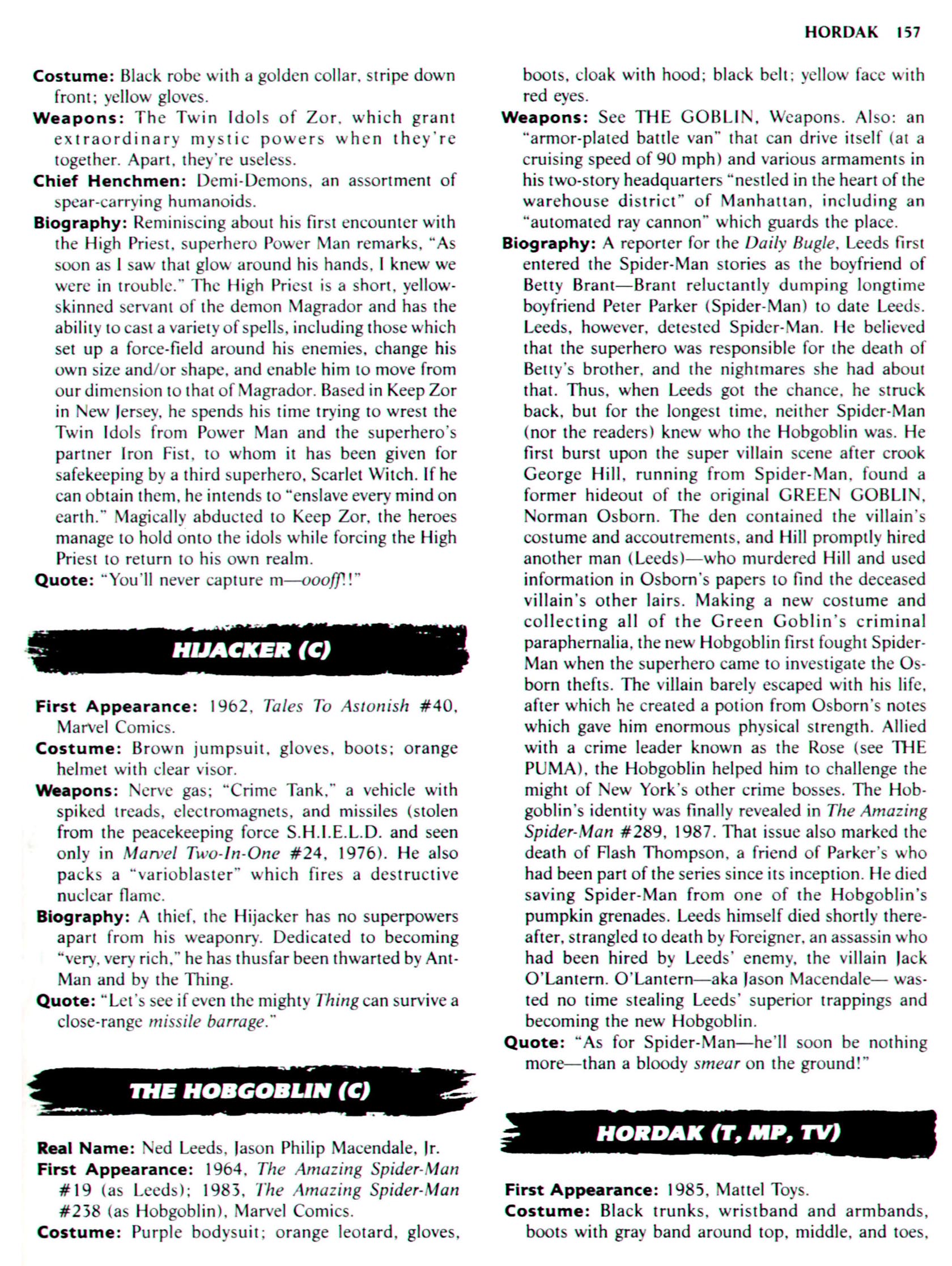 Read online The Encyclopedia of Super Villains comic -  Issue # TPB (Part 1) - 175