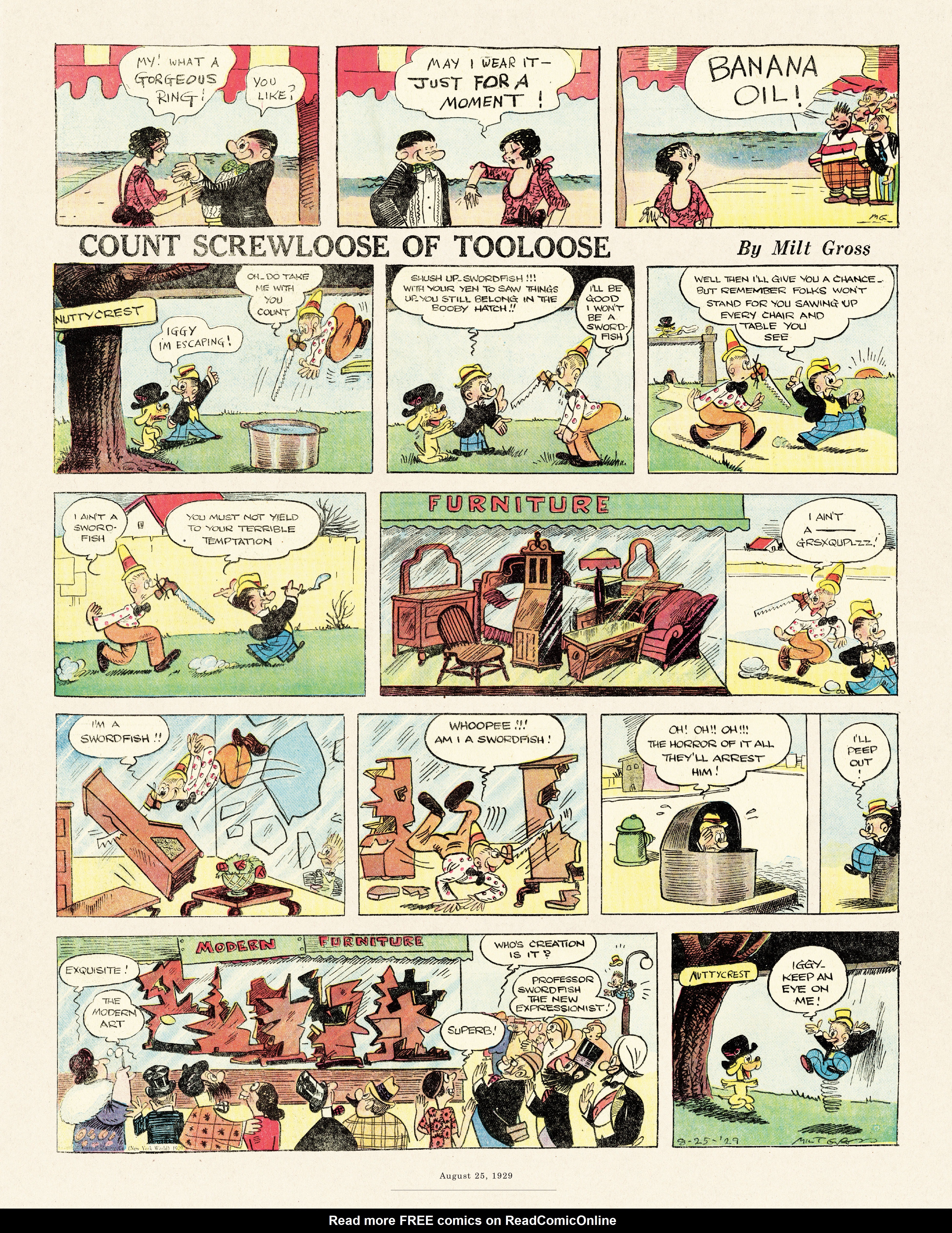 Read online Gross Exaggerations: The Meshuga Comic Strips of Milt Gross comic -  Issue # TPB - 79