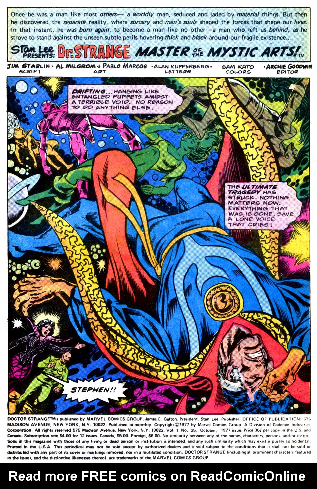 Read online Doctor Strange (1974) comic -  Issue #25 - 2