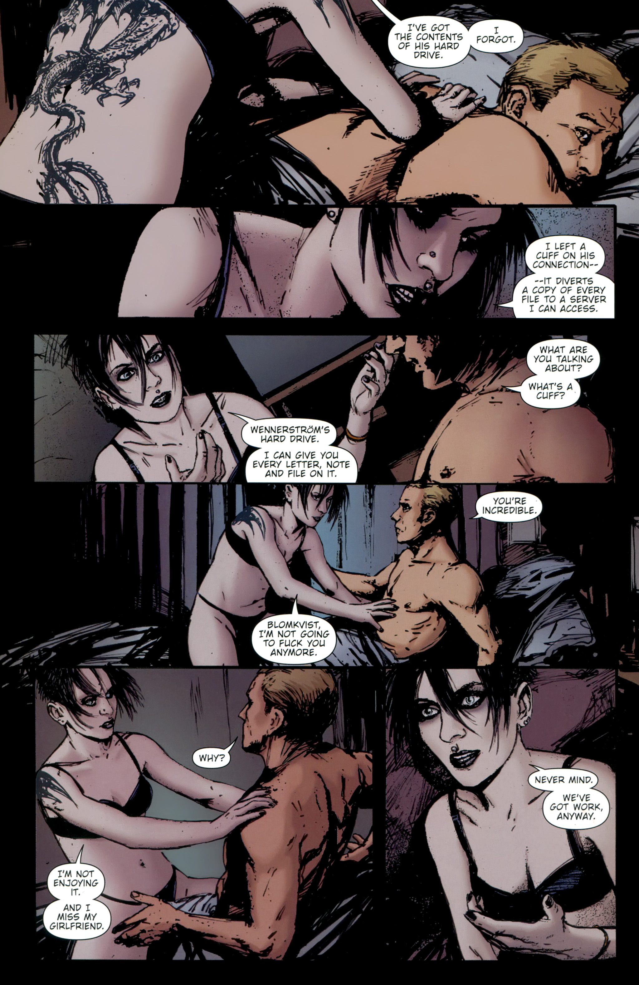 Read online The Girl With the Dragon Tattoo comic -  Issue # TPB 2 - 146