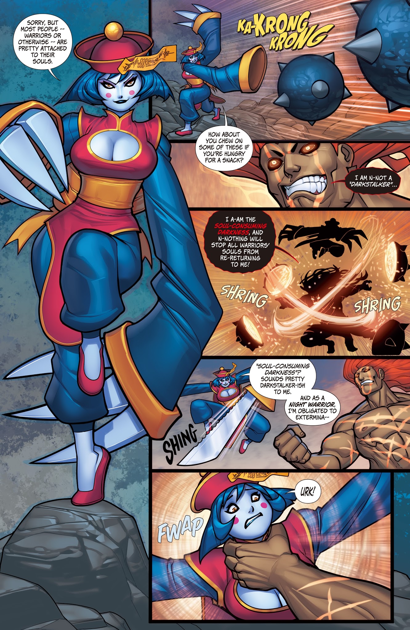 Read online Street Fighter VS Darkstalkers comic -  Issue #6 - 22