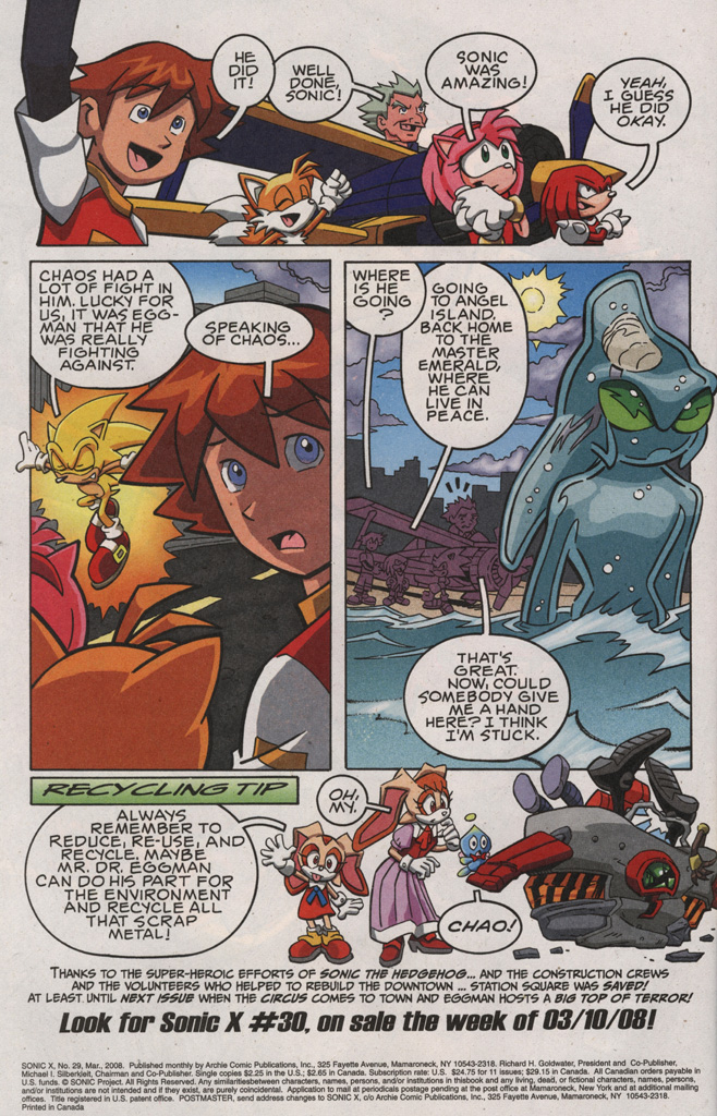 Read online Sonic X comic -  Issue #29 - 34