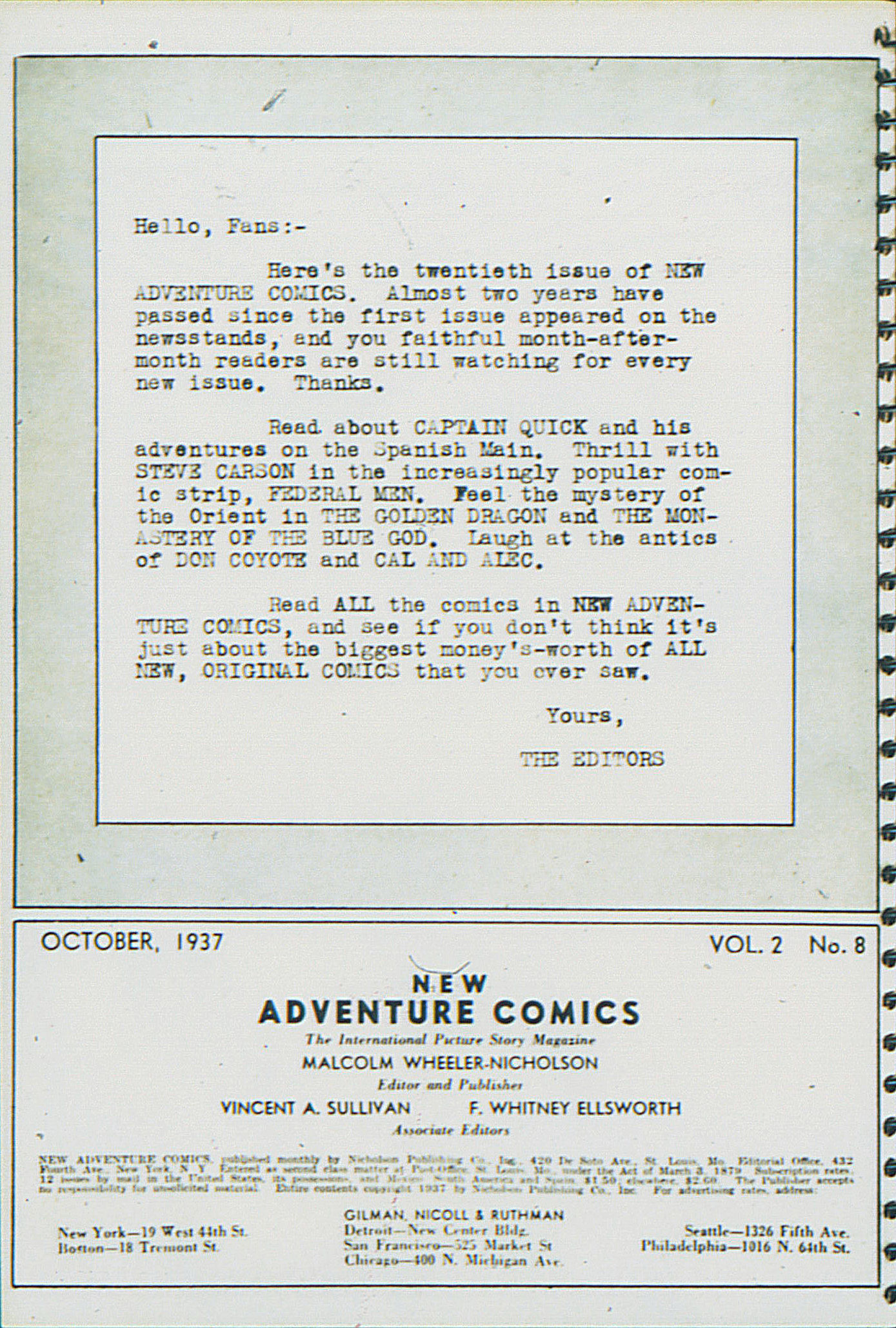 Adventure Comics (1938) 20 Page 2