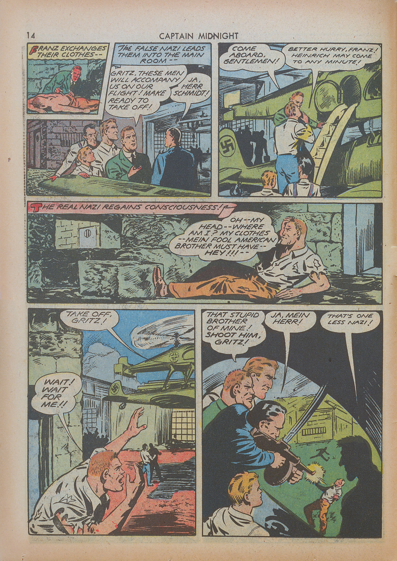 Read online Captain Midnight (1942) comic -  Issue #8 - 14