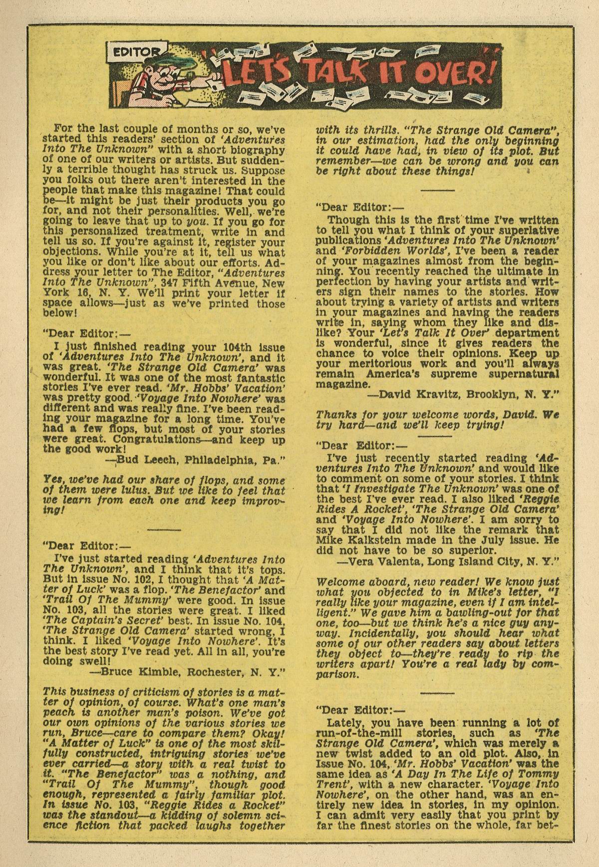 Read online Adventures Into The Unknown comic -  Issue #108 - 13