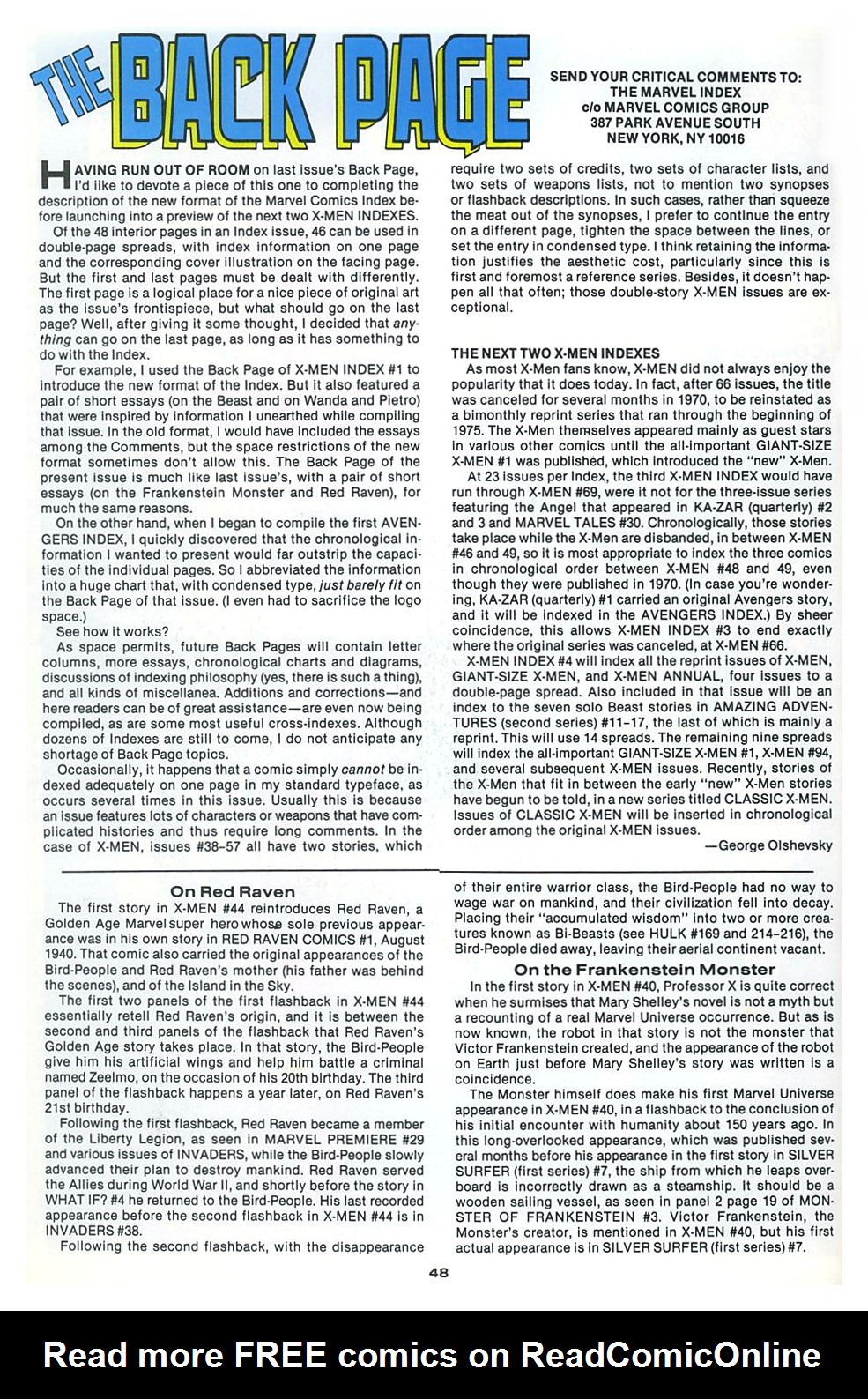 Read online The Official Marvel Index To The X-Men comic -  Issue #2 - 50