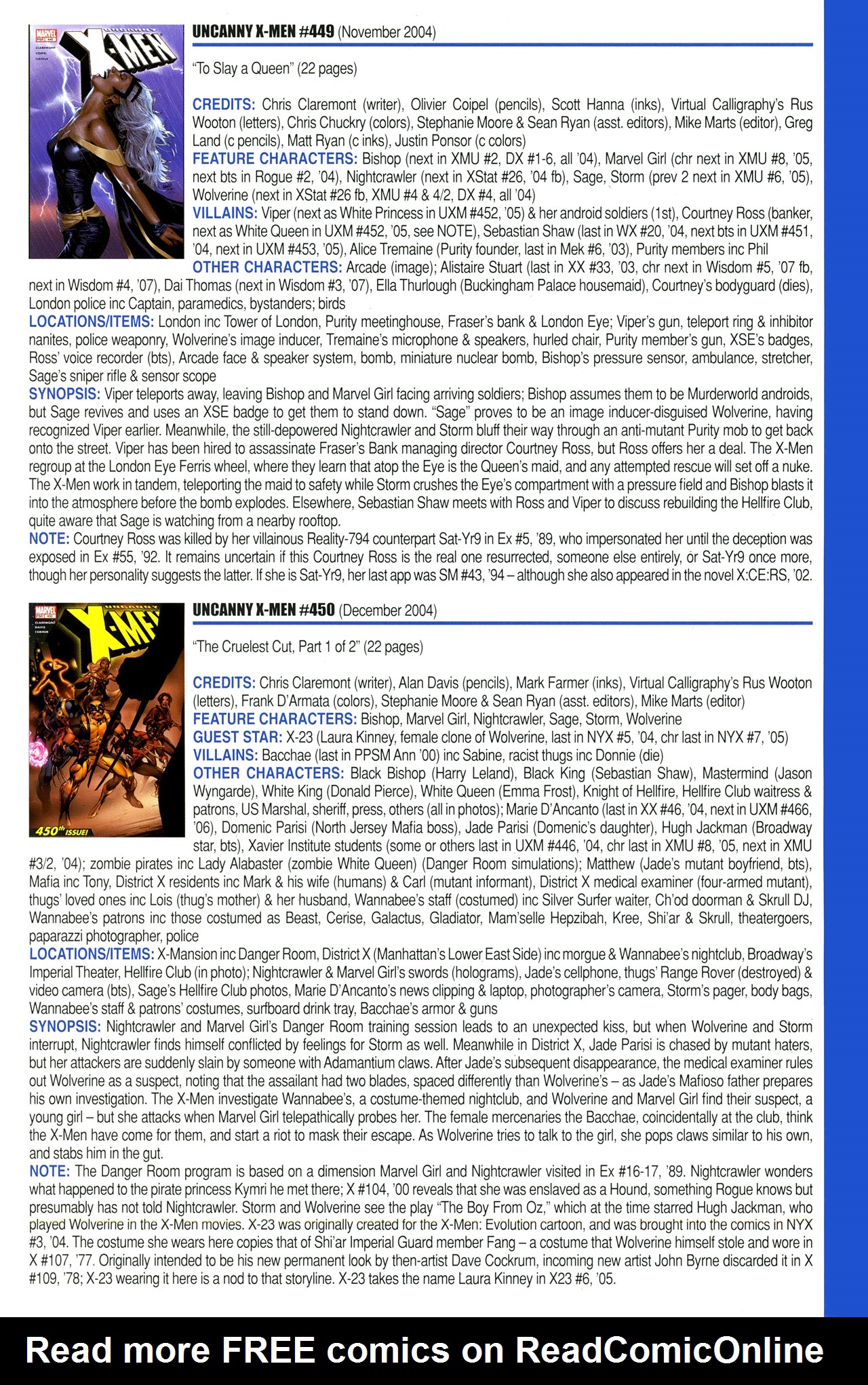 Read online Official Index to the Marvel Universe comic -  Issue #11 - 63