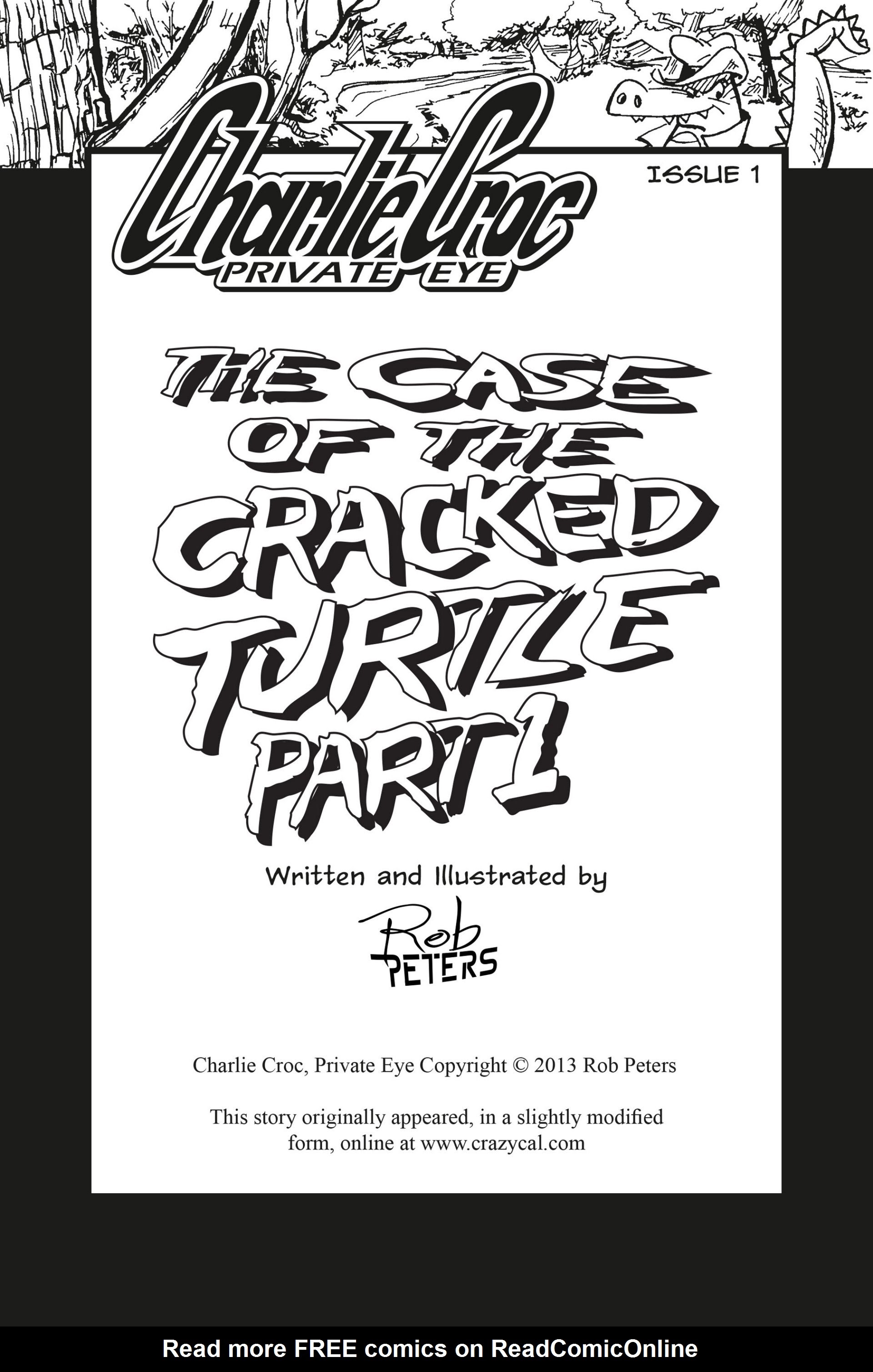 Read online Charlie Croc: Private Eye comic -  Issue #1 - 2