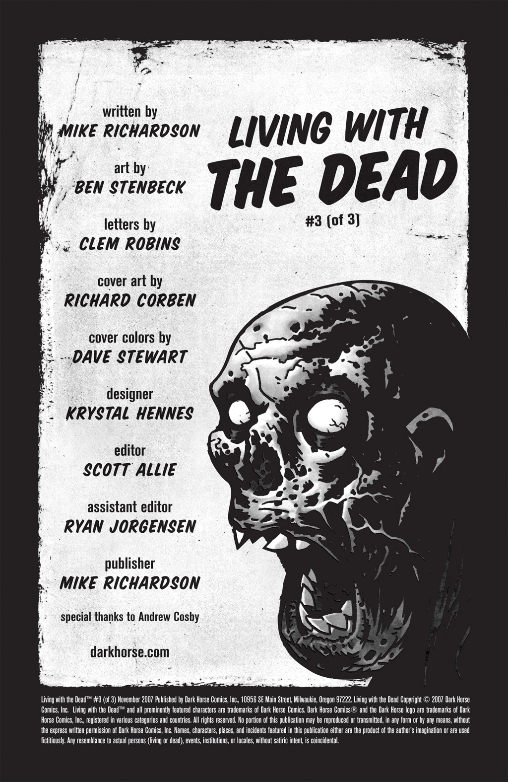 Read online Living With The Dead comic -  Issue #3 - 2