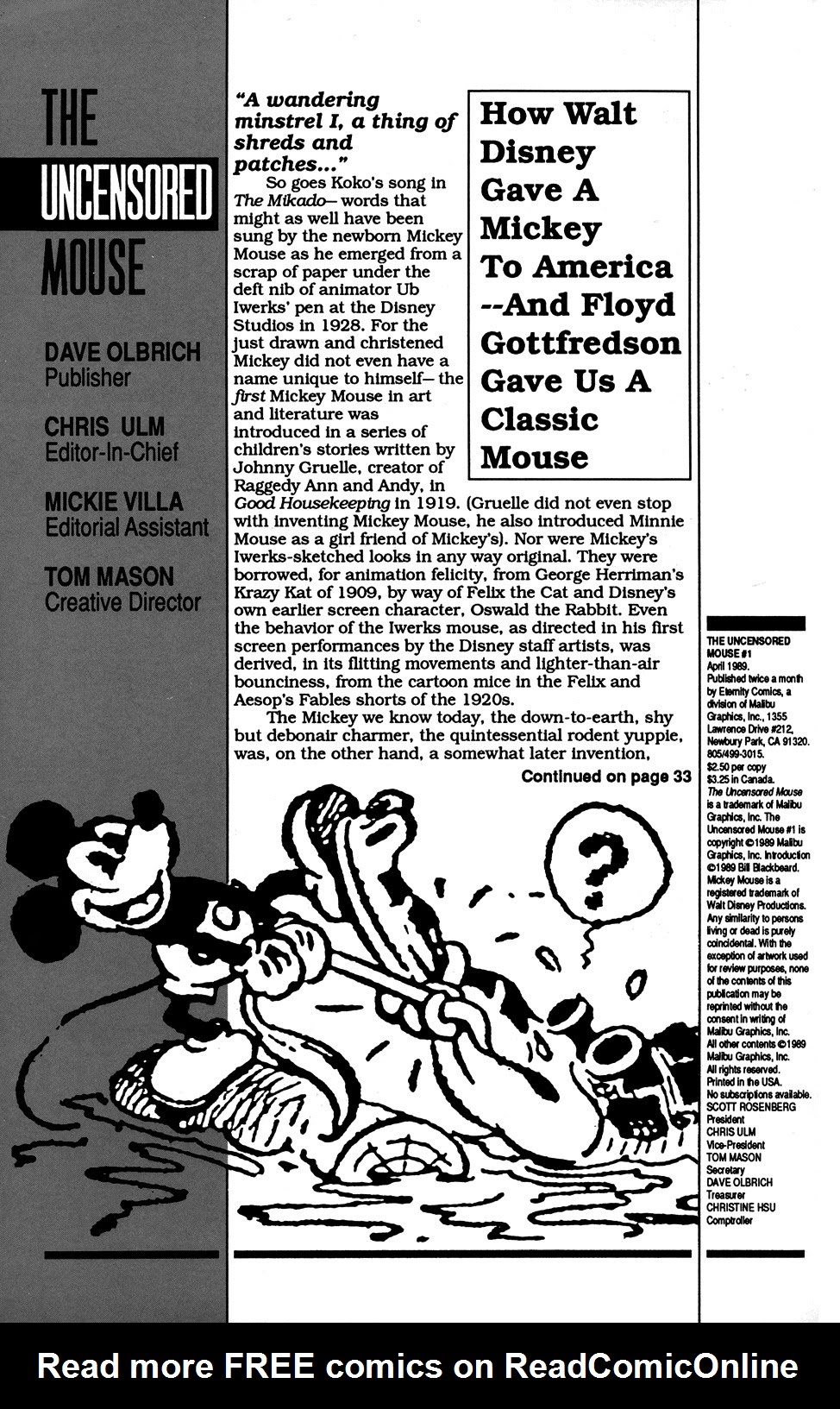 Read online The Uncensored Mouse comic -  Issue #1 - 2