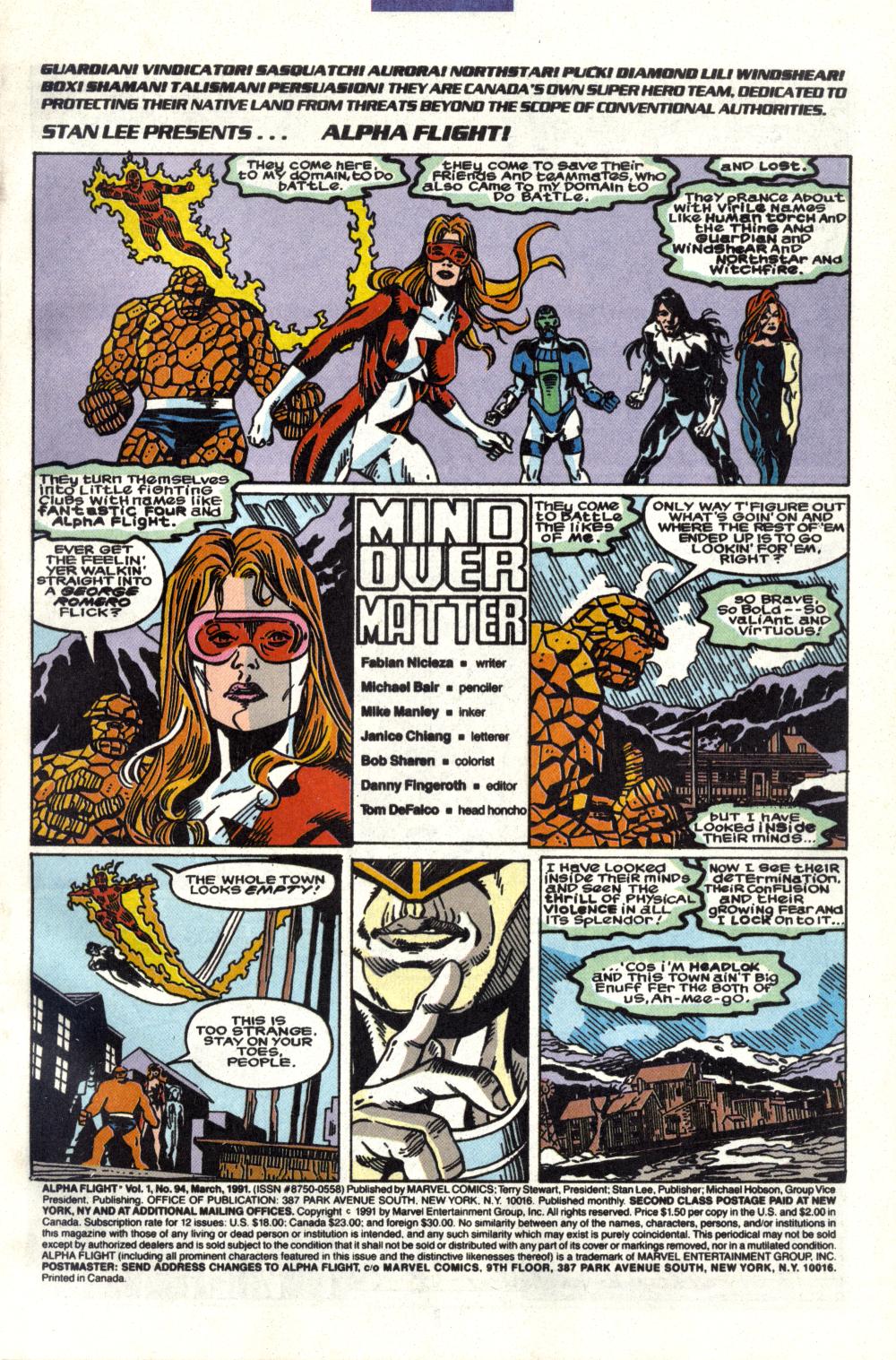 Read online Alpha Flight (1983) comic -  Issue #94 - 2