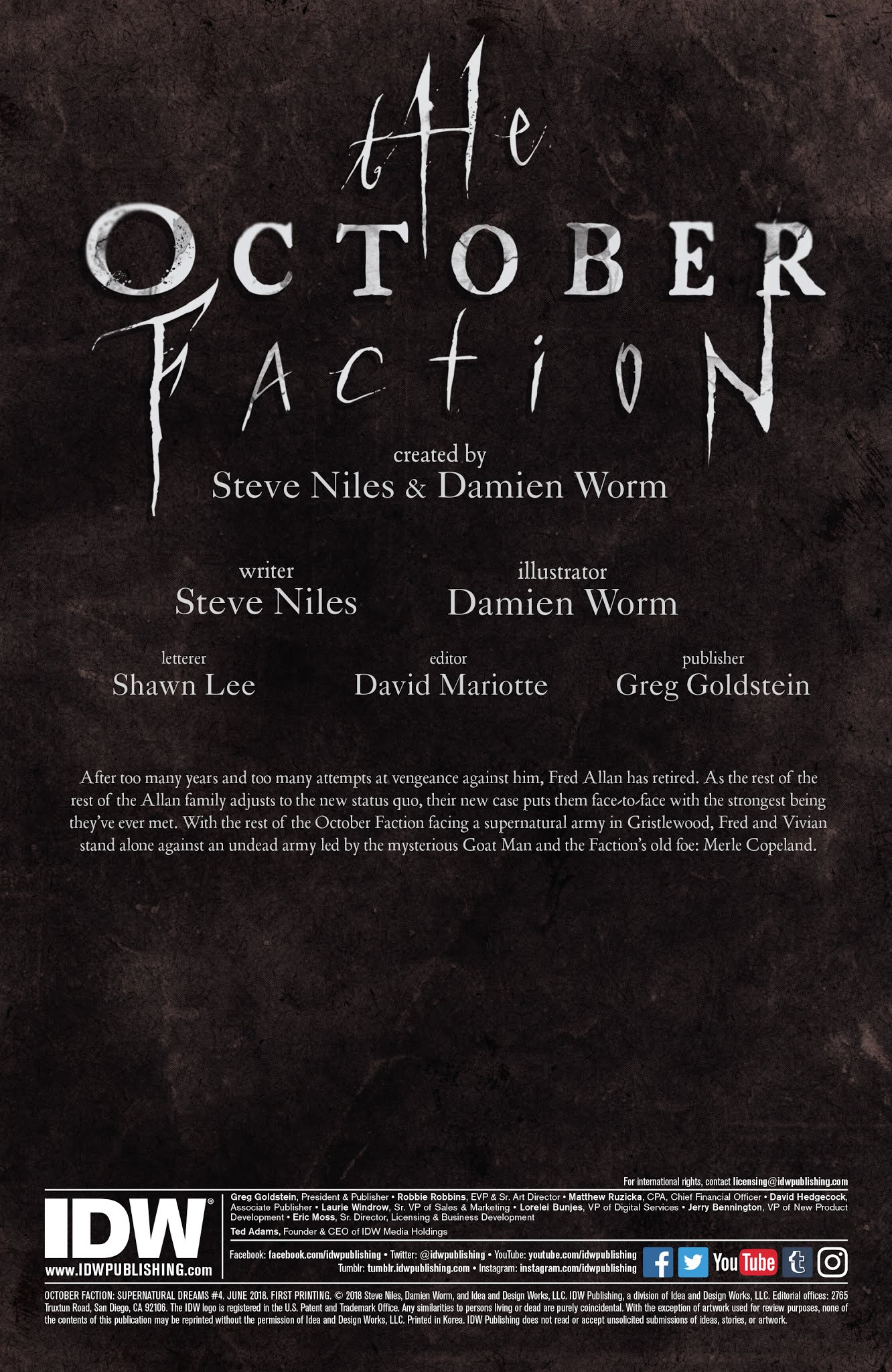 Read online October Faction: Supernatural Dreams comic -  Issue #4 - 2