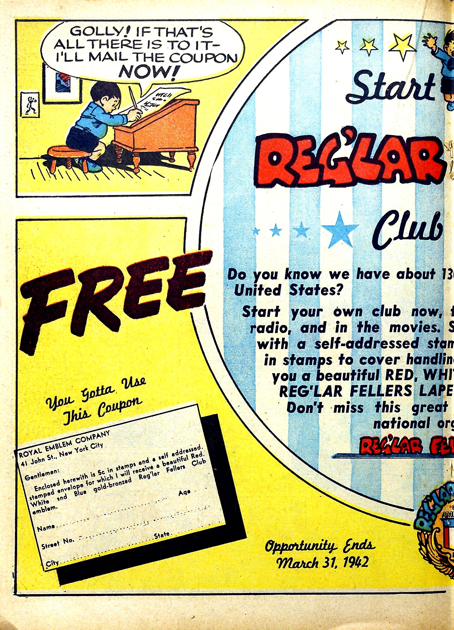 Read online Reg'lar Fellers Heroic Comics comic -  Issue #11 - 34