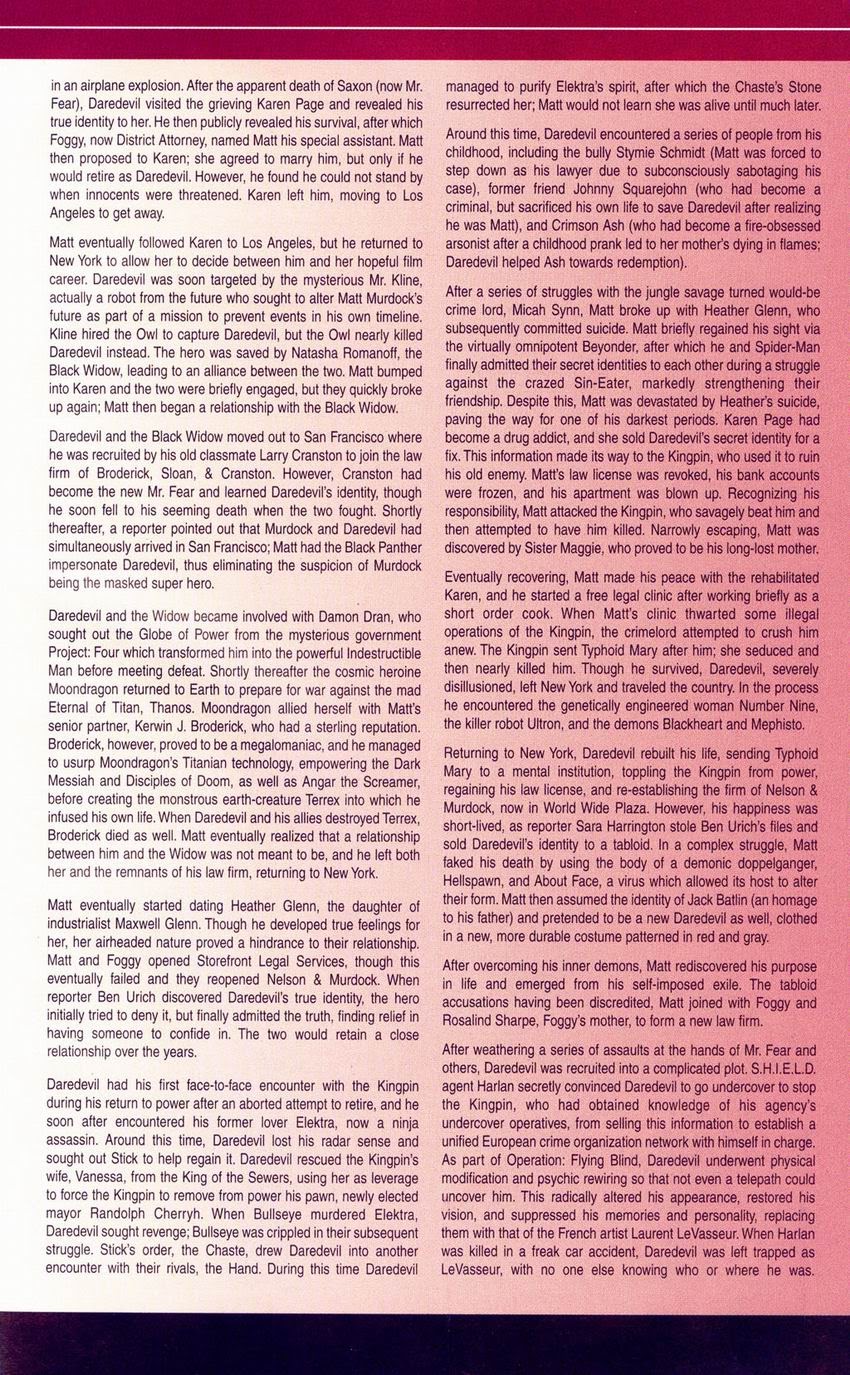 Official Handbook of the Marvel Universe: Daredevil 2004 issue Full - Page 11