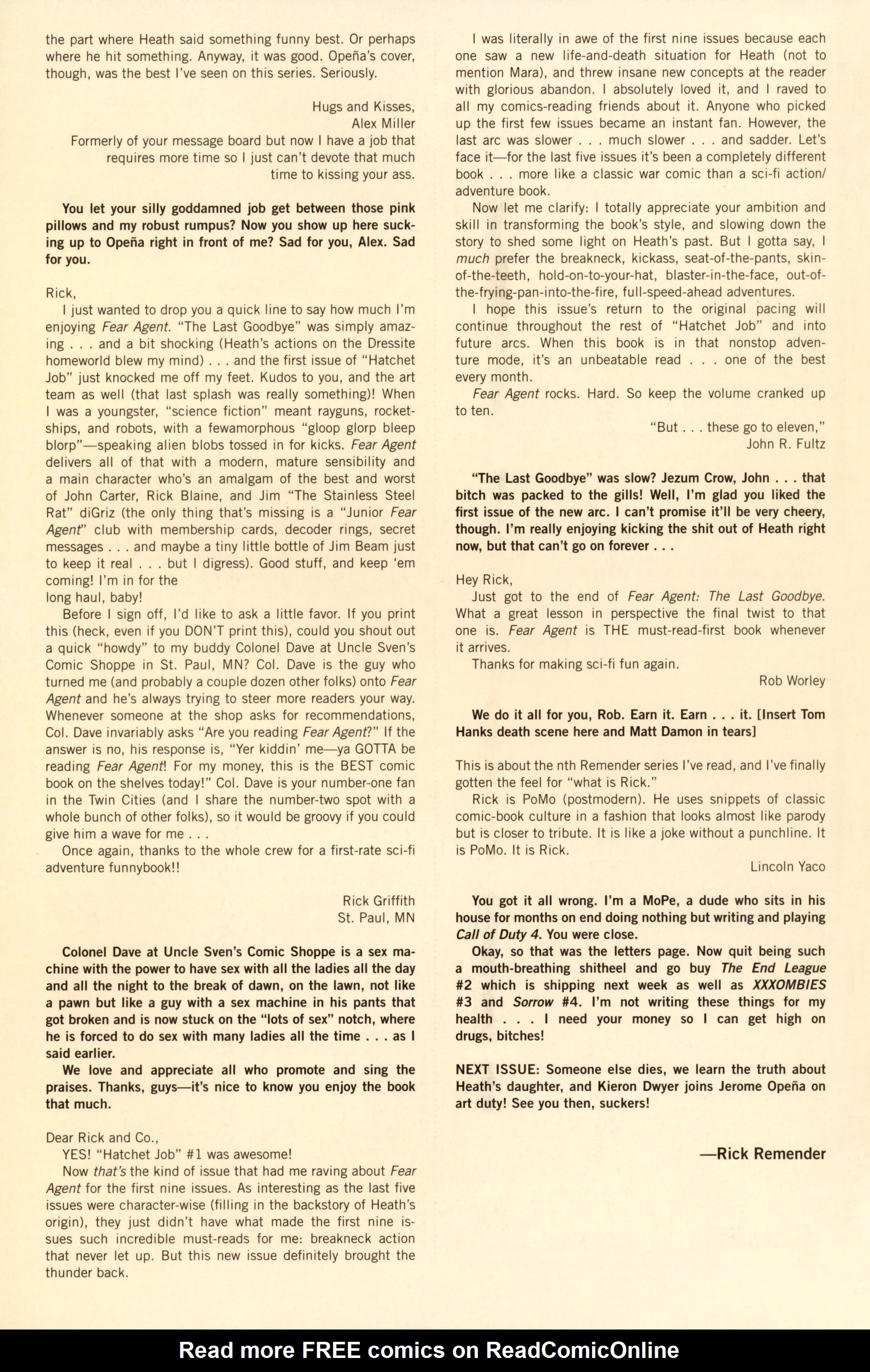 Read online Fear Agent comic -  Issue #19 - 26