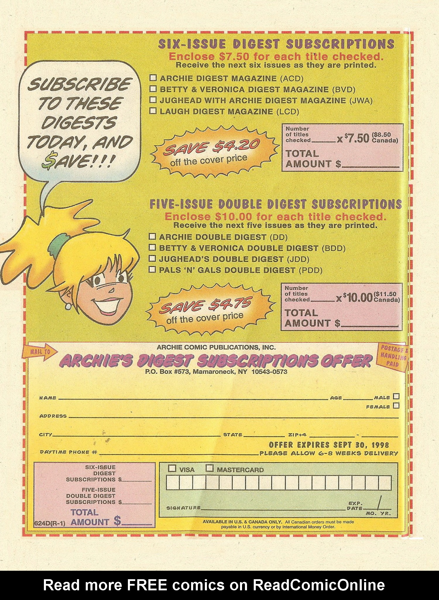 Read online Betty and Veronica Digest Magazine comic -  Issue #98 - 97