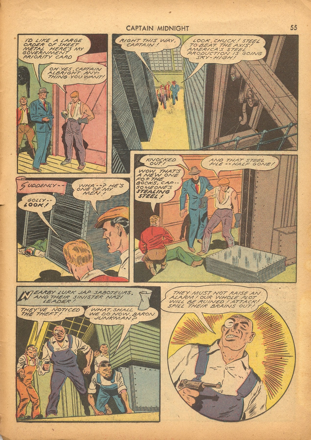 Read online Captain Midnight (1942) comic -  Issue #4 - 56