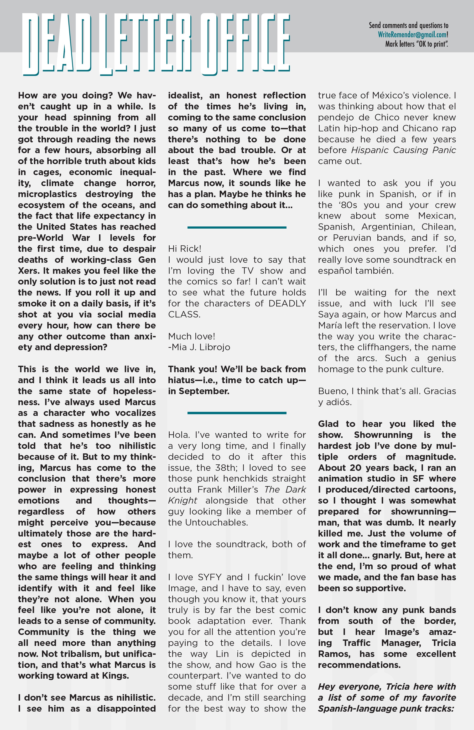 Read online Deadly Class comic -  Issue #39 - 28