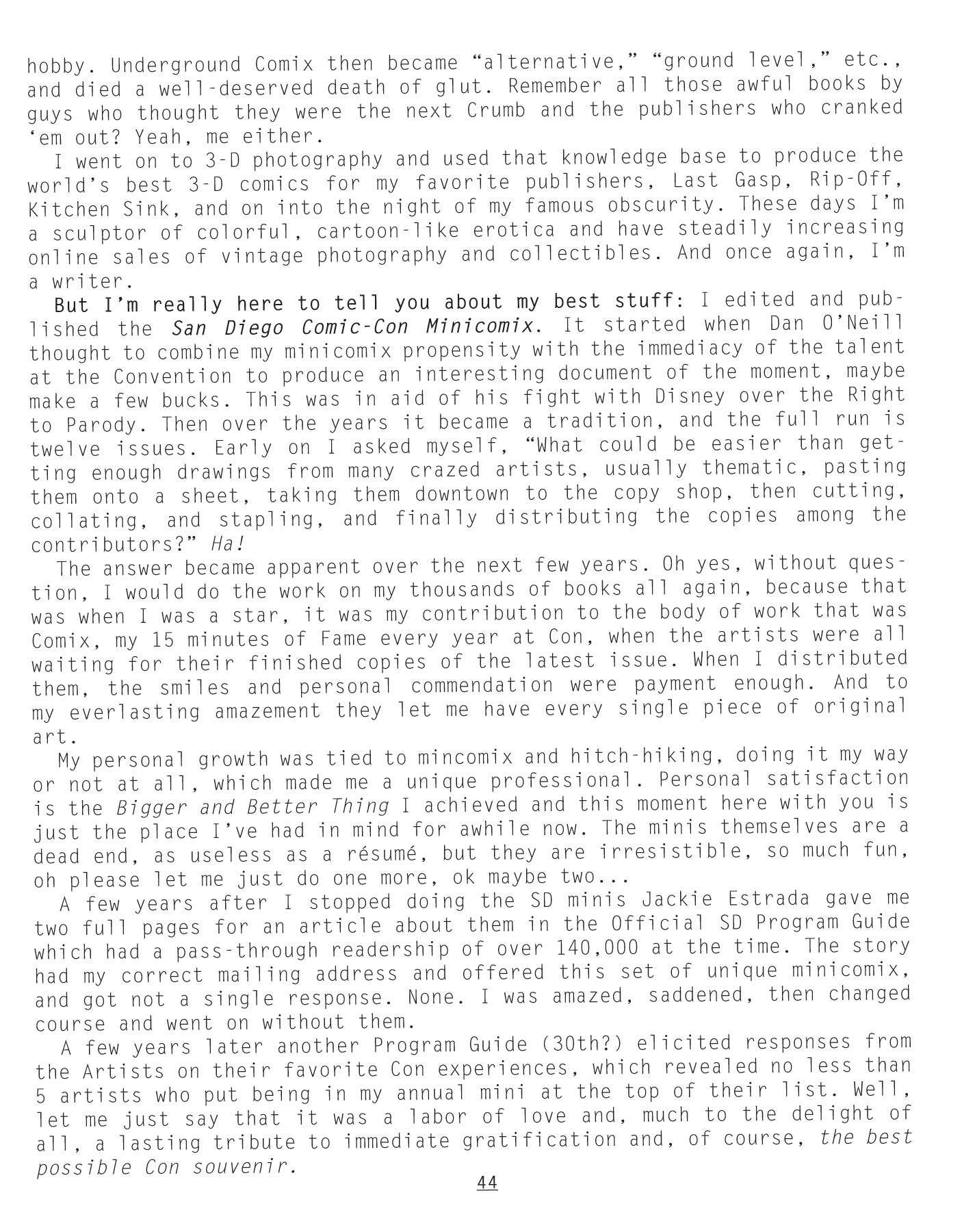 Read online NEWAVE! The Underground Mini Comix of the 1980's comic -  Issue # TPB (Part 1) - 40