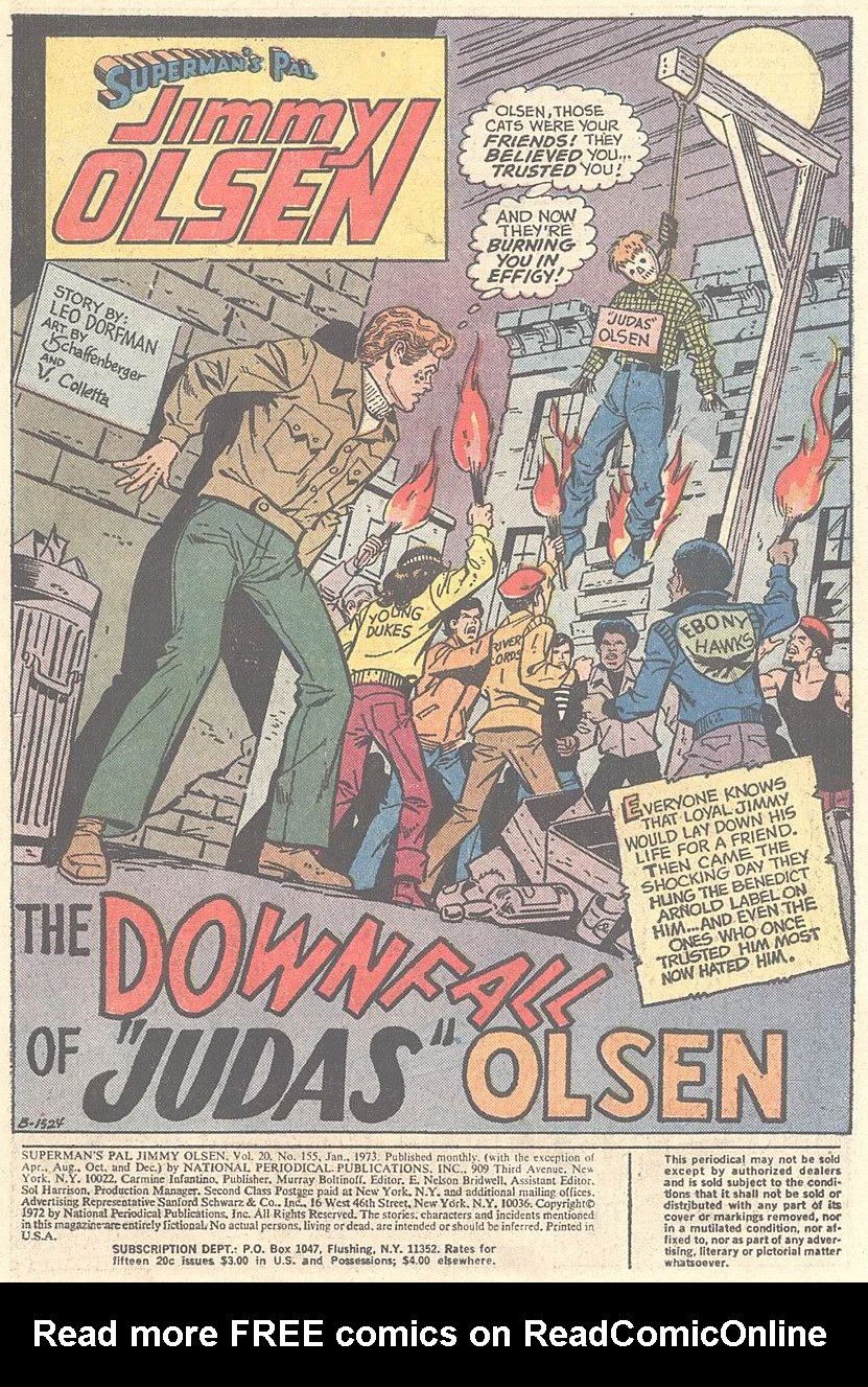 Read online Superman's Pal Jimmy Olsen comic -  Issue #155 - 2