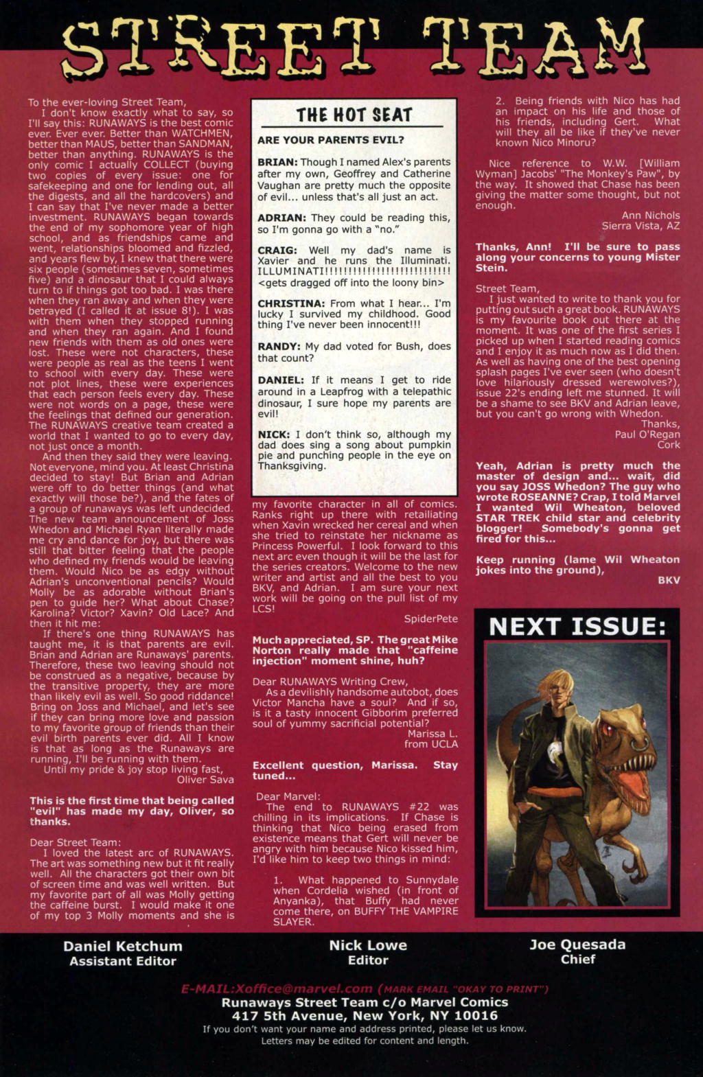 Read online Runaways (2005) comic -  Issue #23 - 25